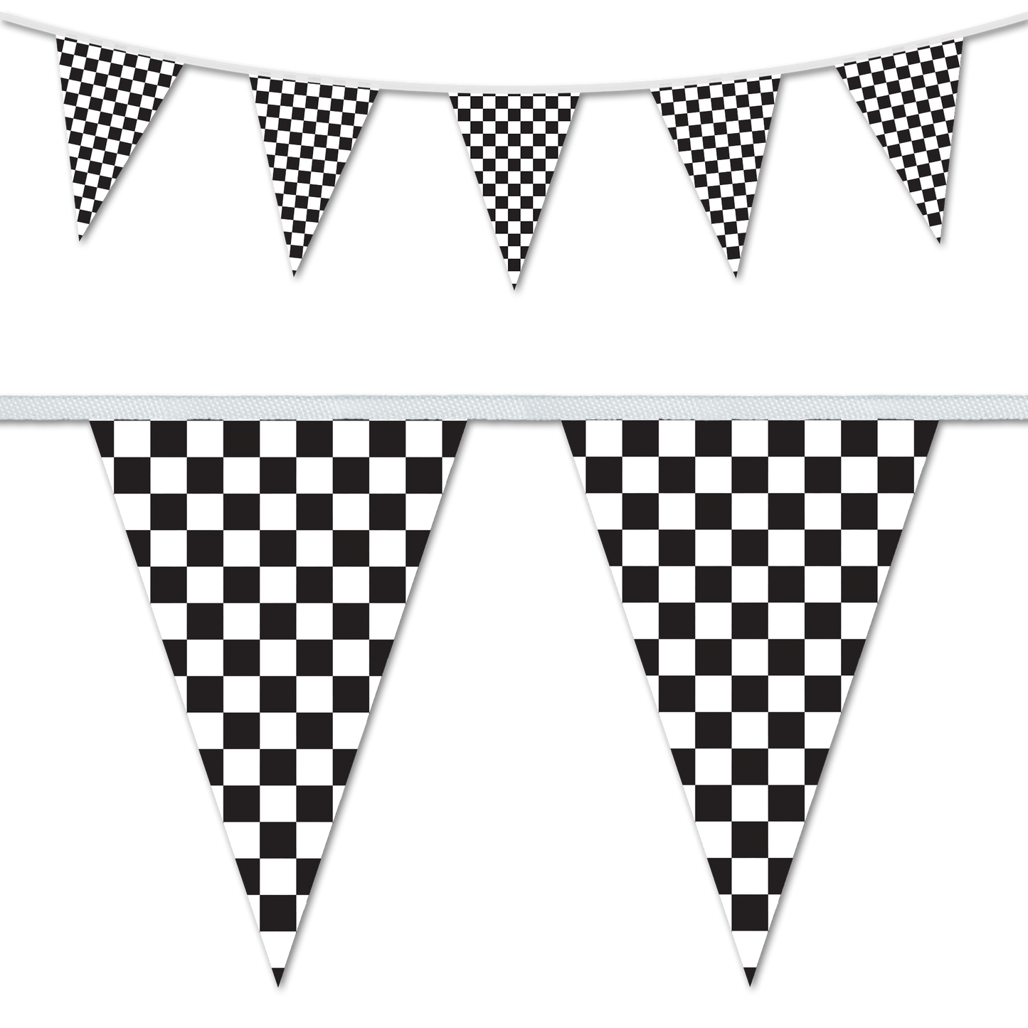 Chequered Flag Triangular Bunting