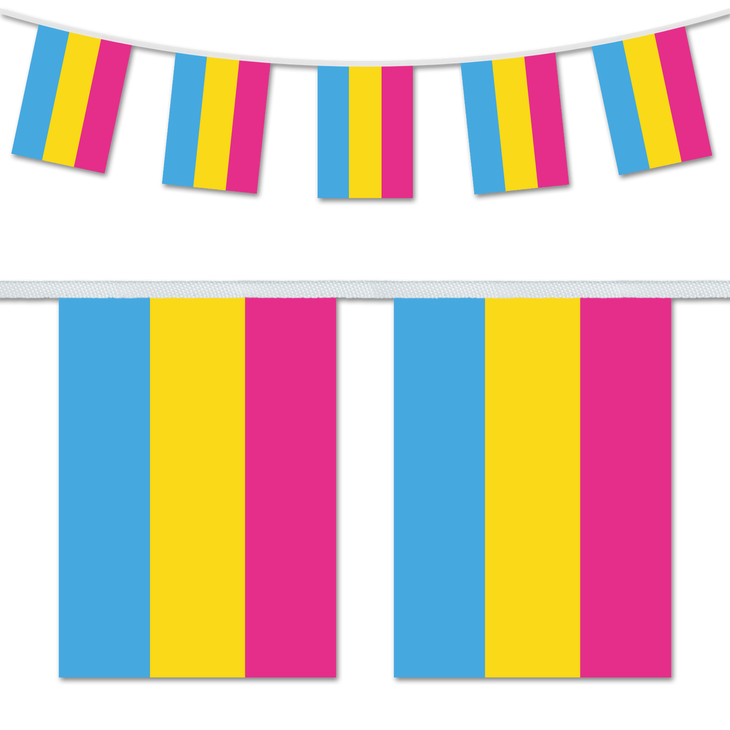 Pansexual Pride A5 Bunting