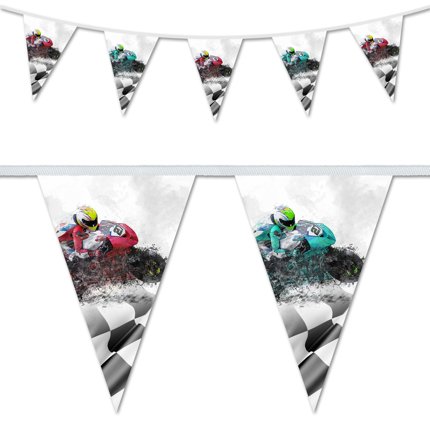 Abstract Superbike & Chequered Flag Design