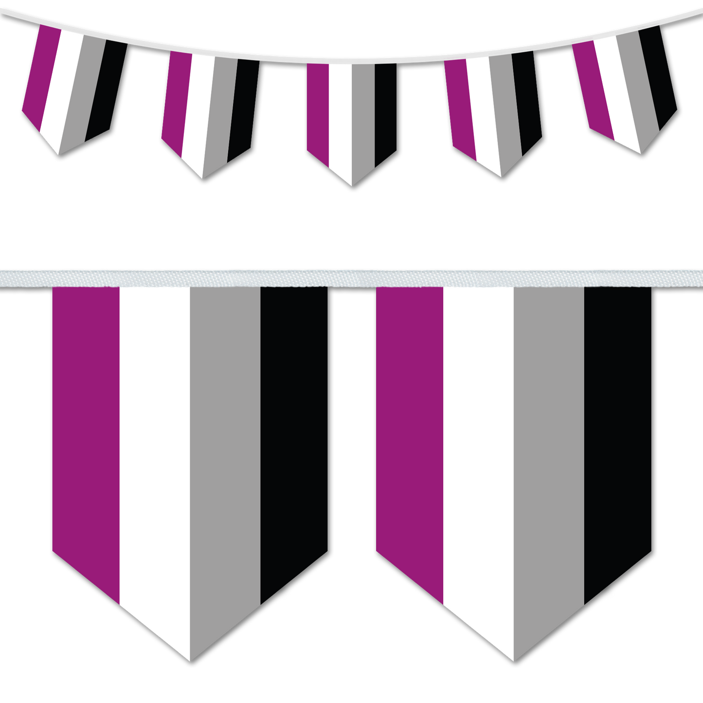 Asexual Pride A5 Chevron Bunting