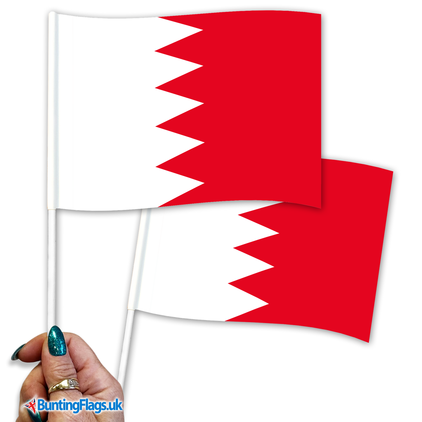 Bahrain hand waving flags