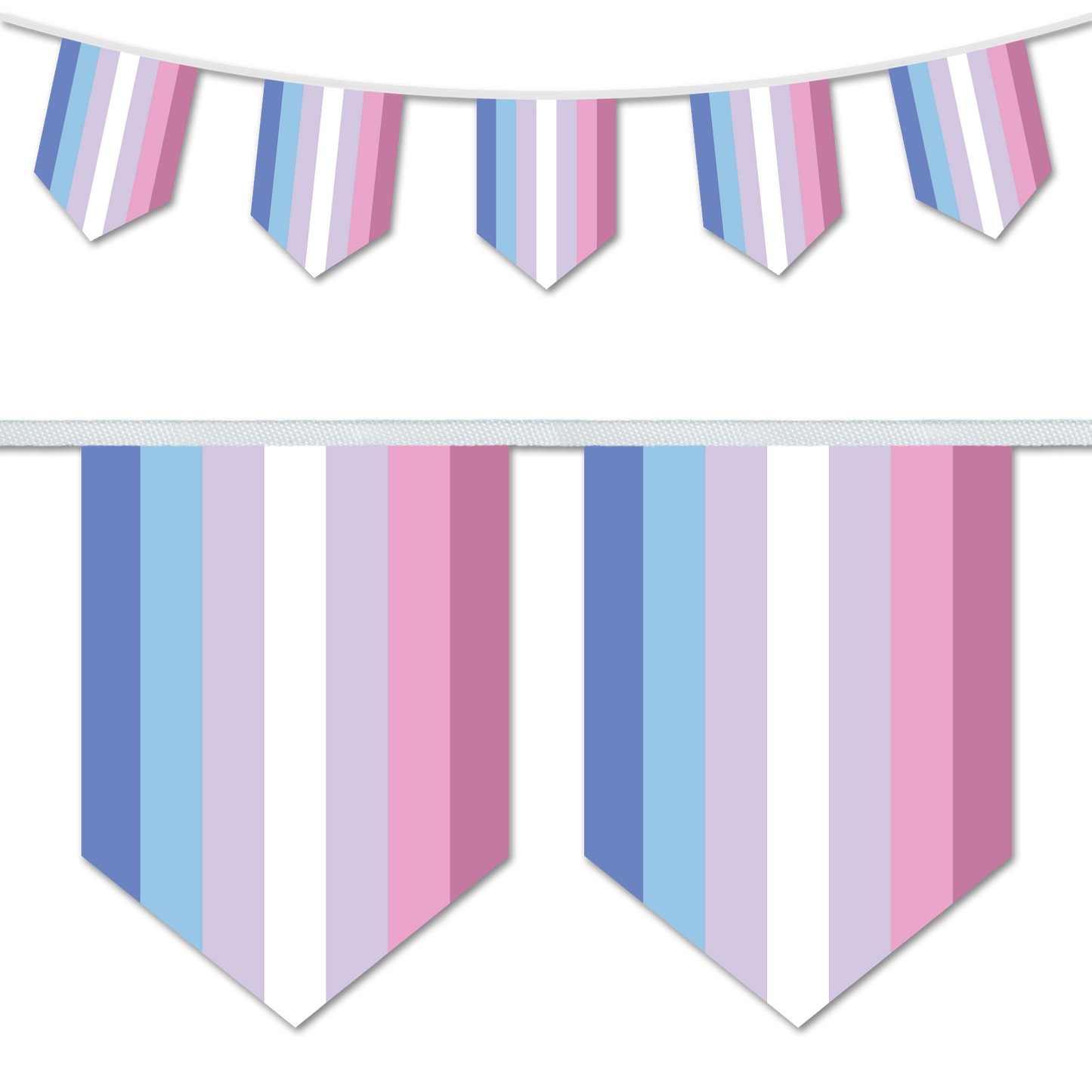 Bigender Pride A5 Chevron Bunting
