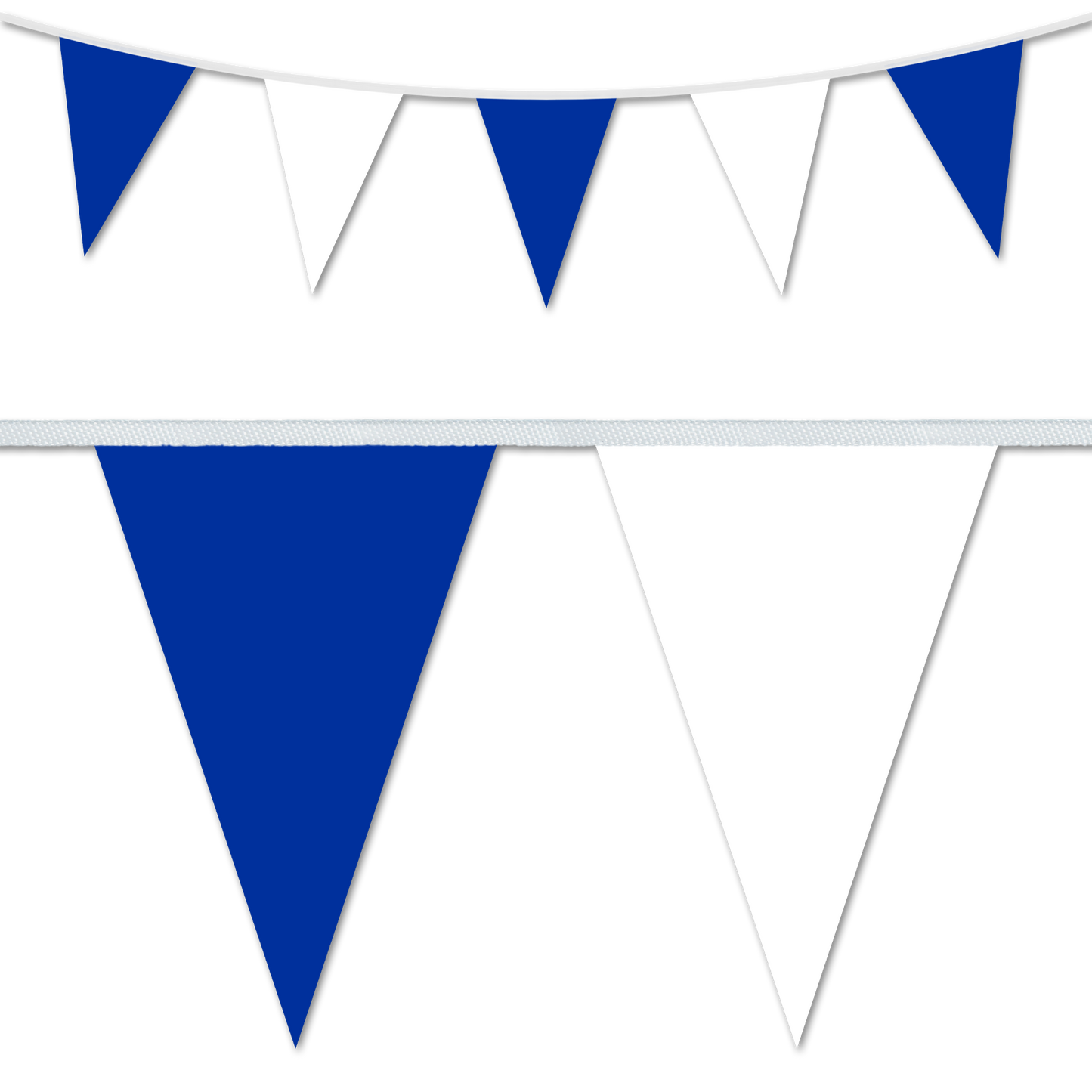 Bunting in blue and white