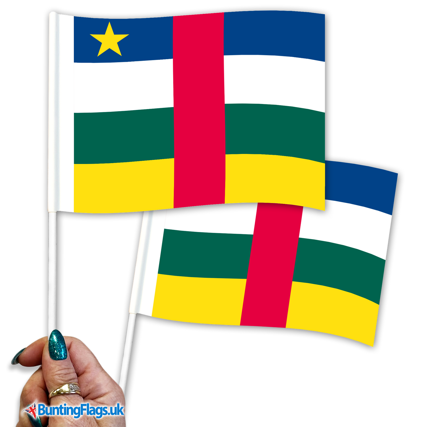 Central African Republic hand waving flags