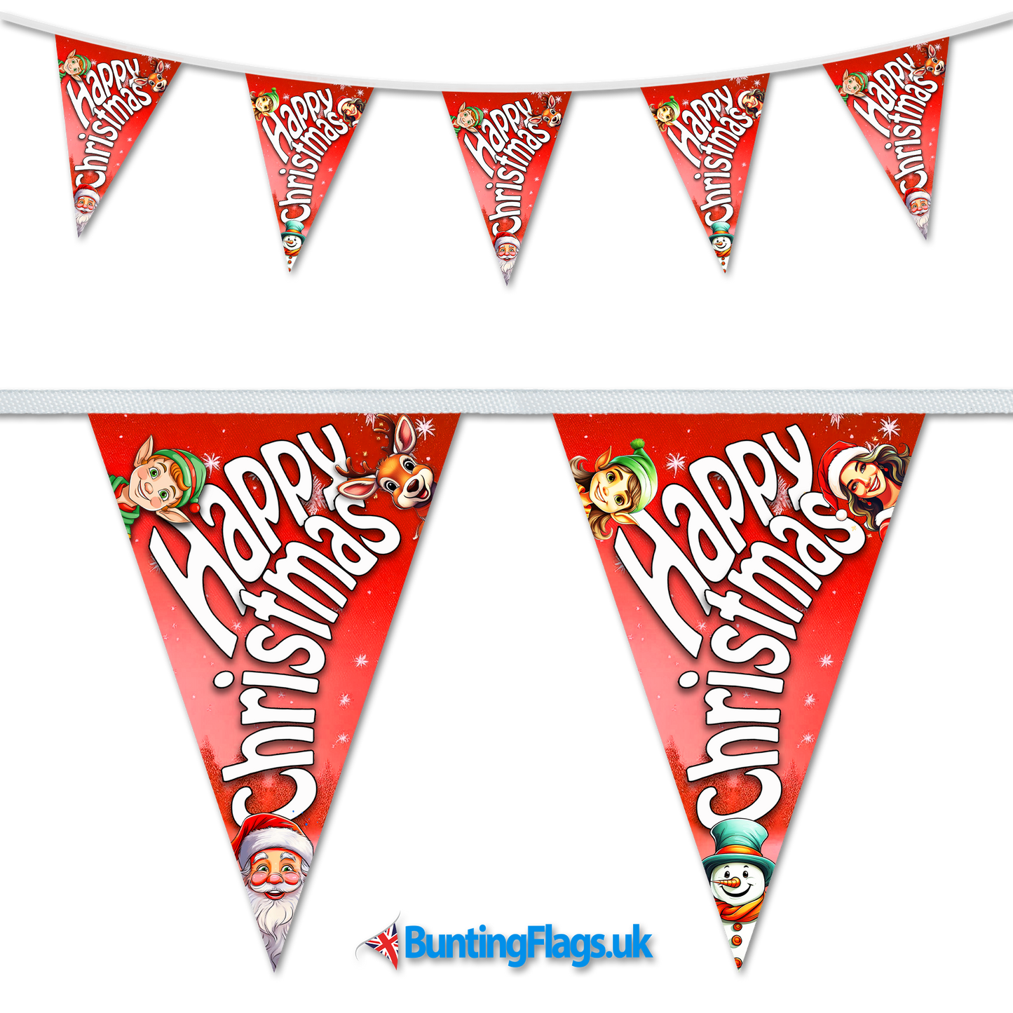 Happy Christmas Characters Red