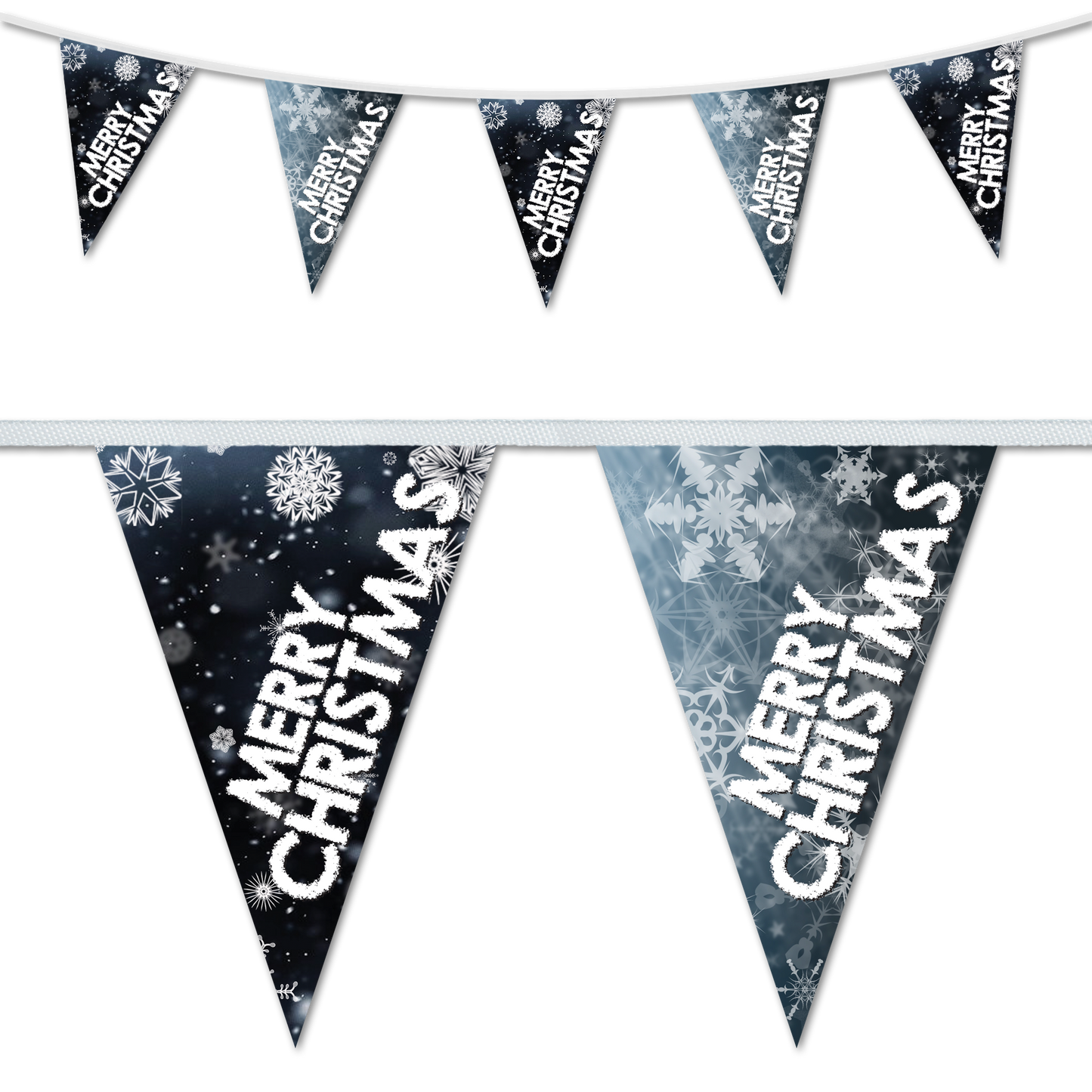 Christmas Snowflakes Blue Bunting