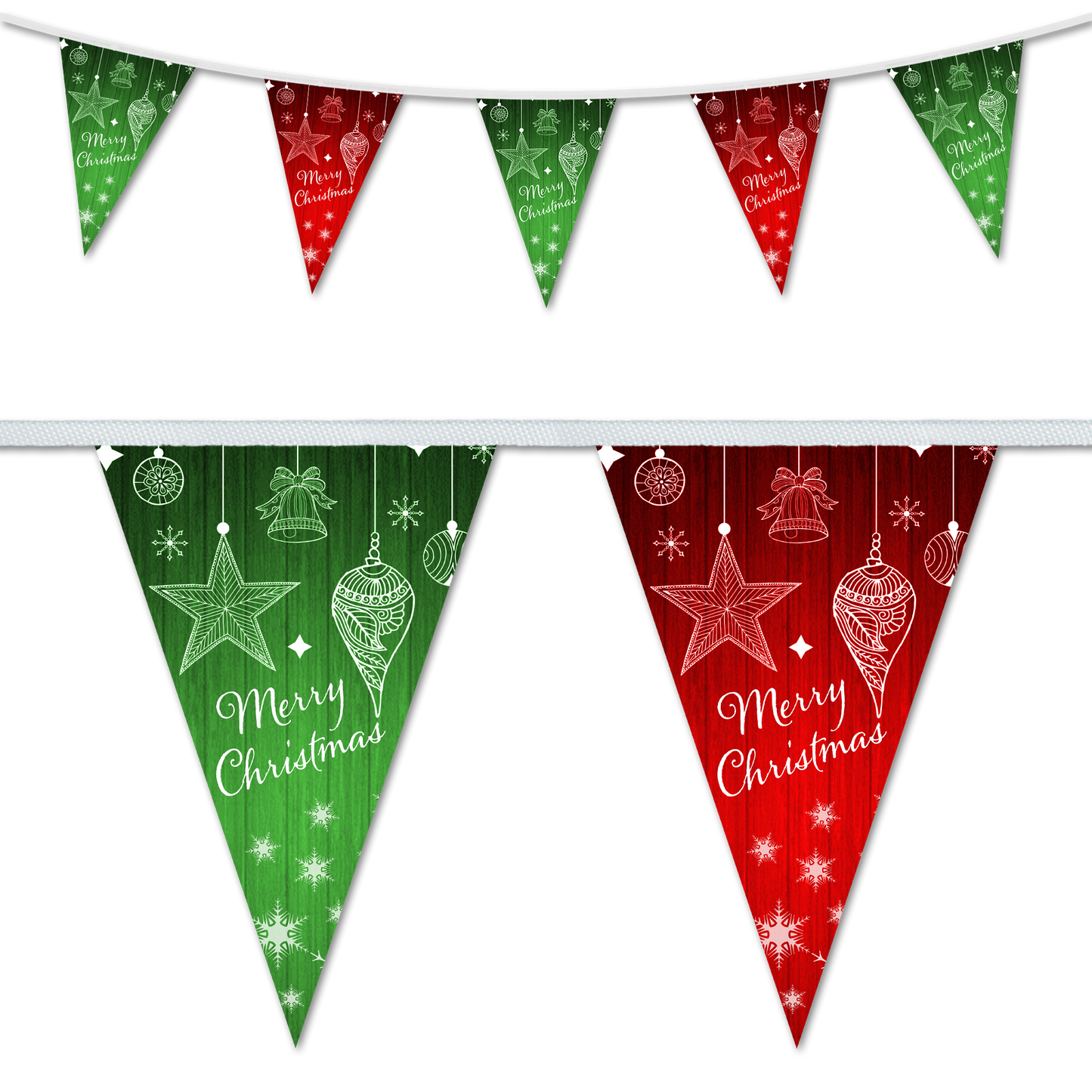 Christmas Drawn Decorations Bunting