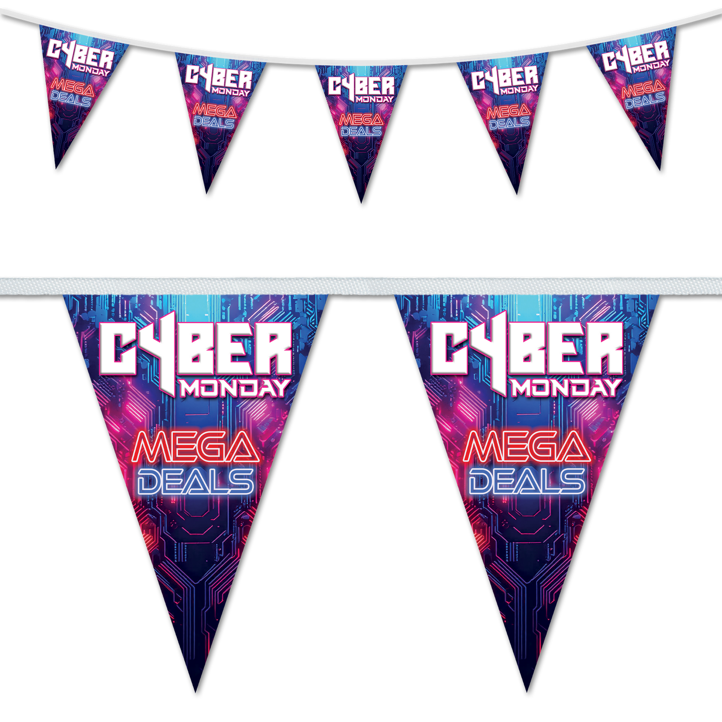 Cyber Monday Mega Deals Triangular Bunting