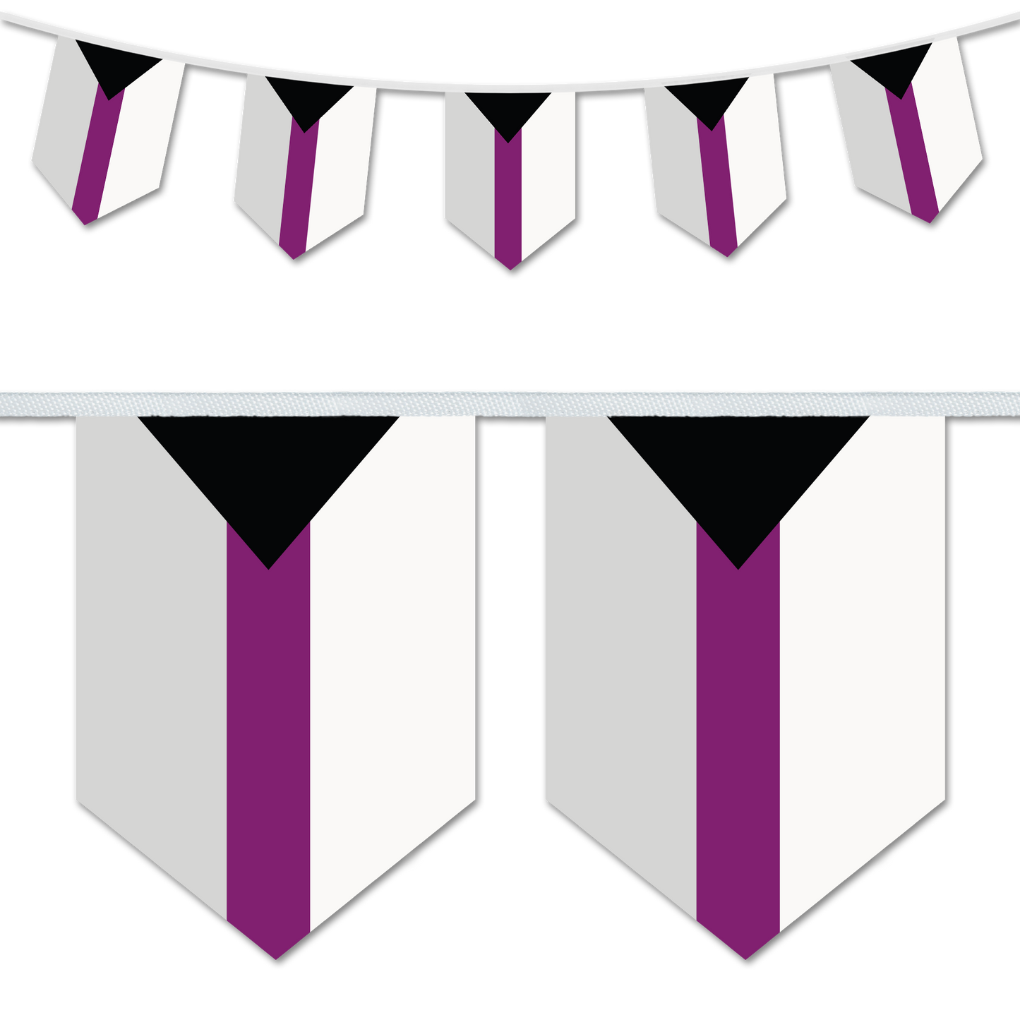 Demisexual Pride A5 Chevron Bunting