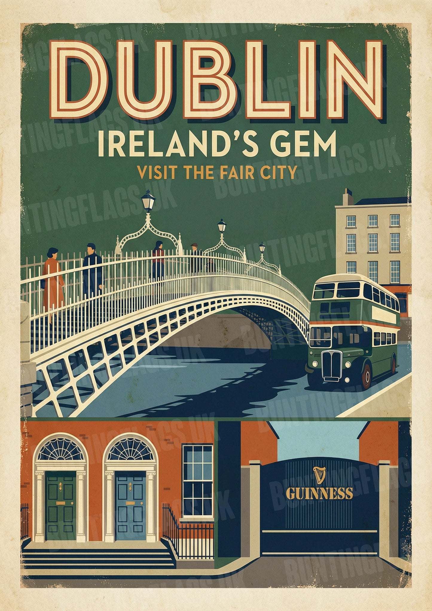 Dublin: Ireland's Fair City – Vintage Travel Poster