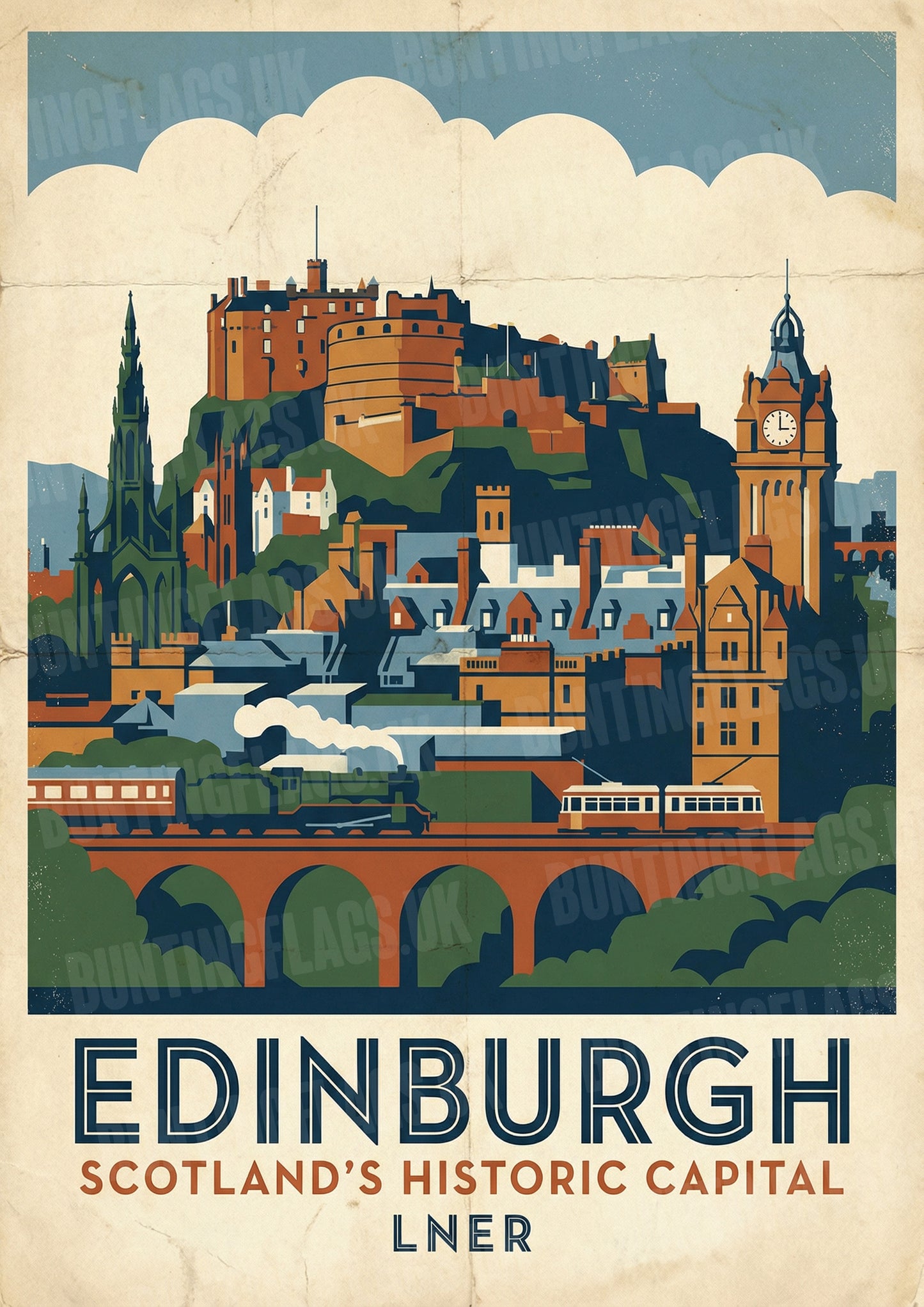 Edinburgh: Scotland's Historic Capital – Vintage LNER Travel Poster
