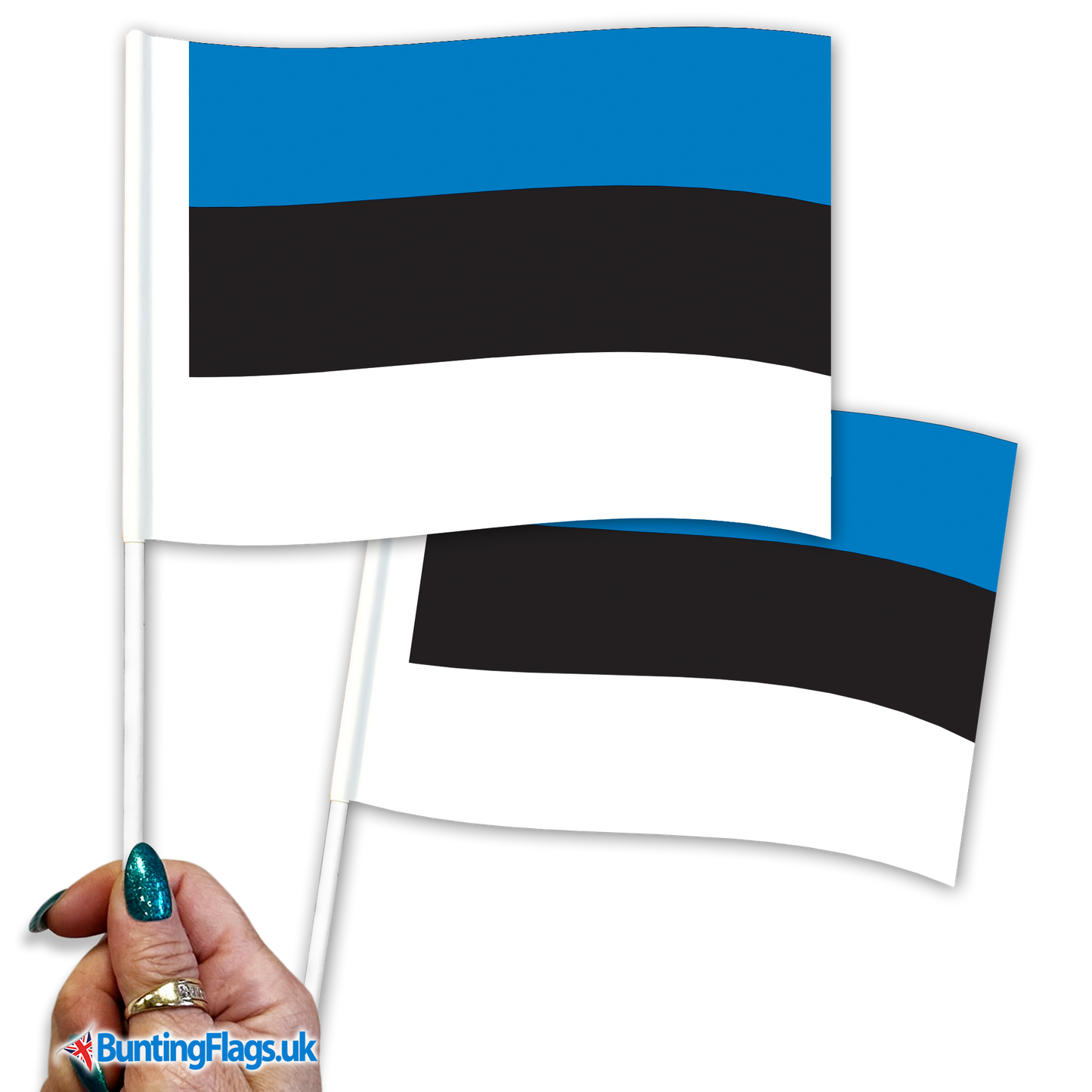 Estonia hand waving flags