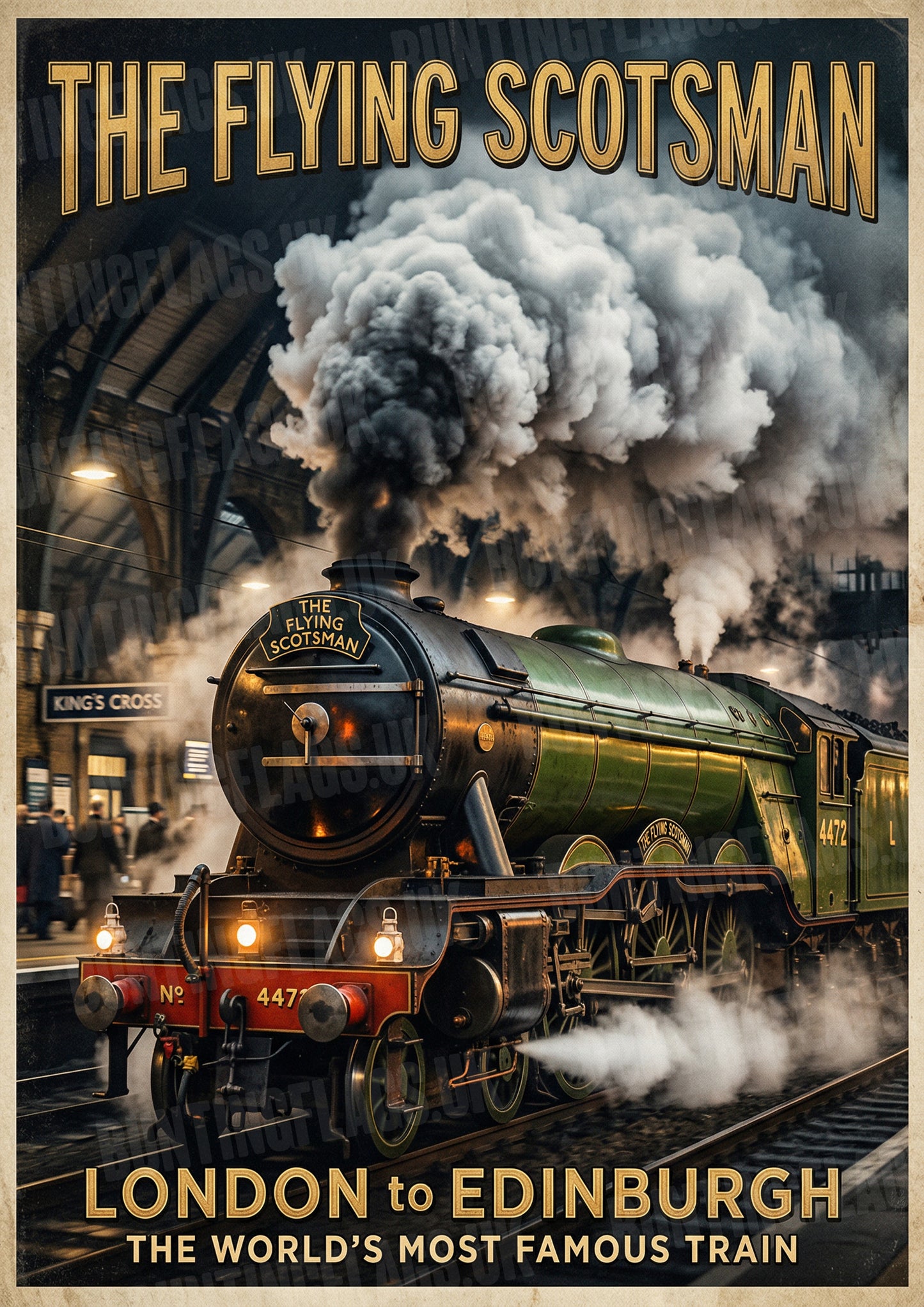 The Flying Scotsman – A Legend in Motion – Vintage Railway Poster