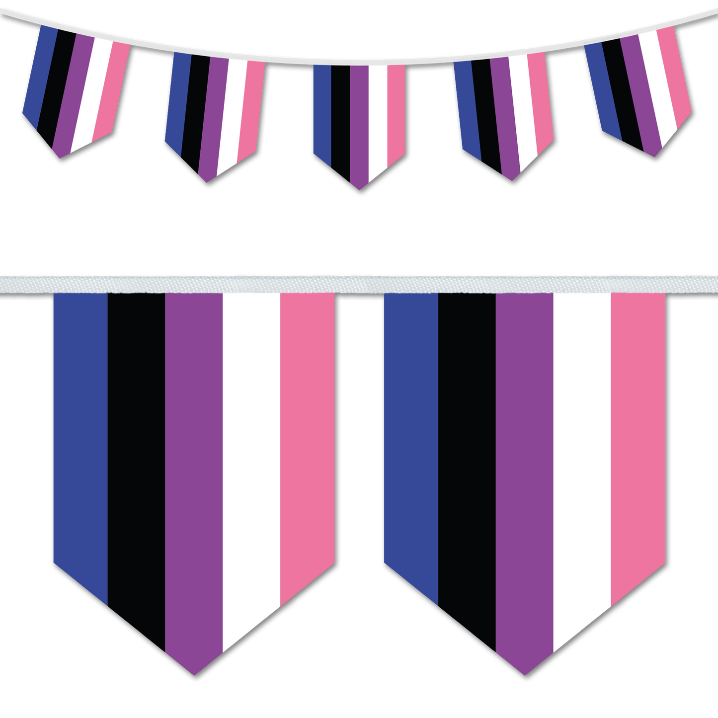 Genderfluid Pride A5 Chevron Bunting