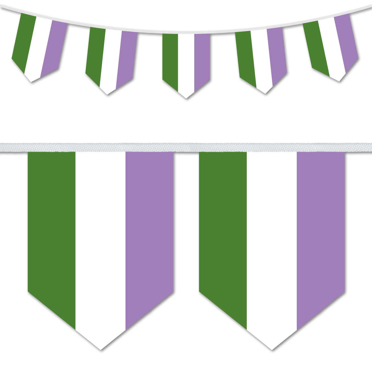 Genderqueer Pride A5 Chevron Bunting