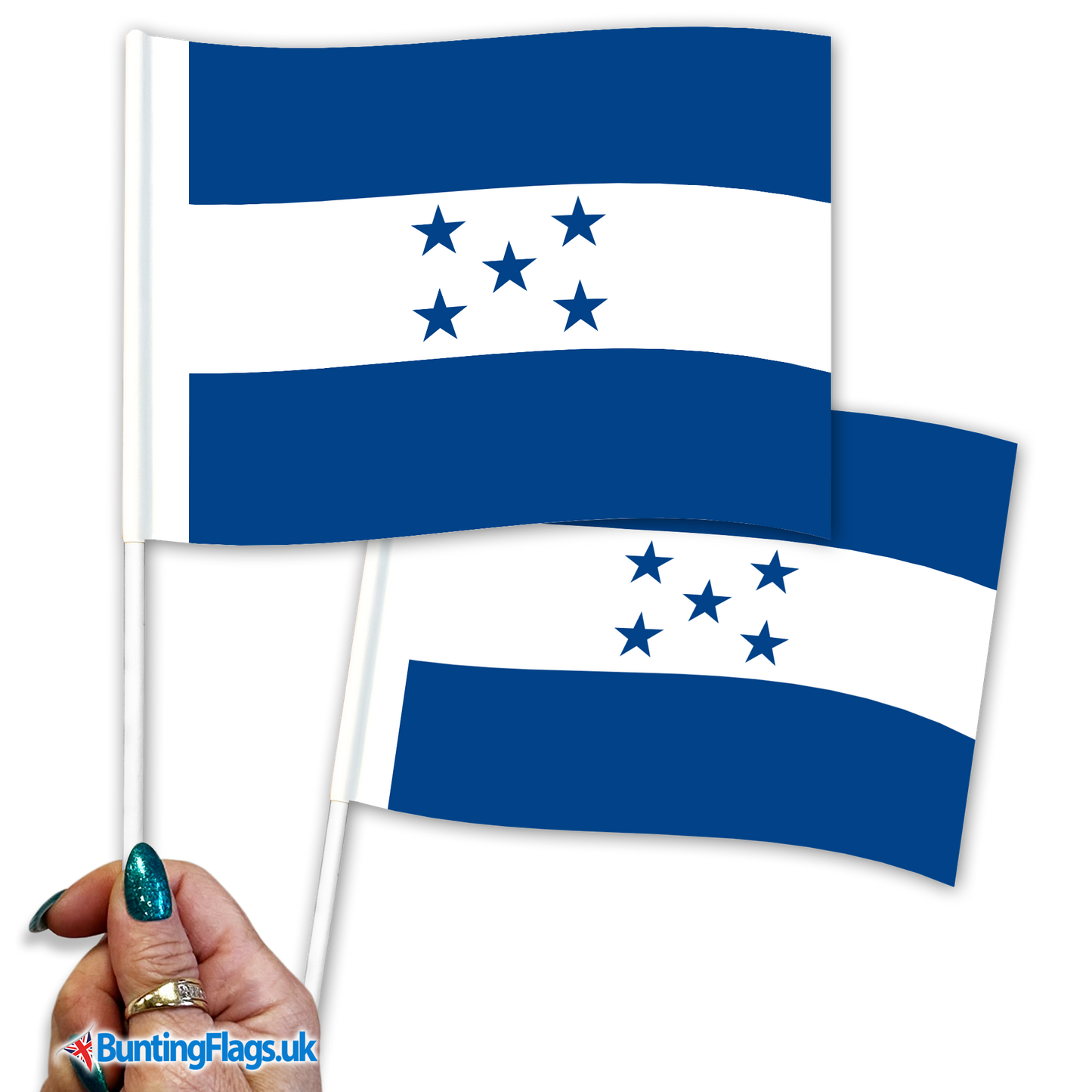 Honduras hand waving flags