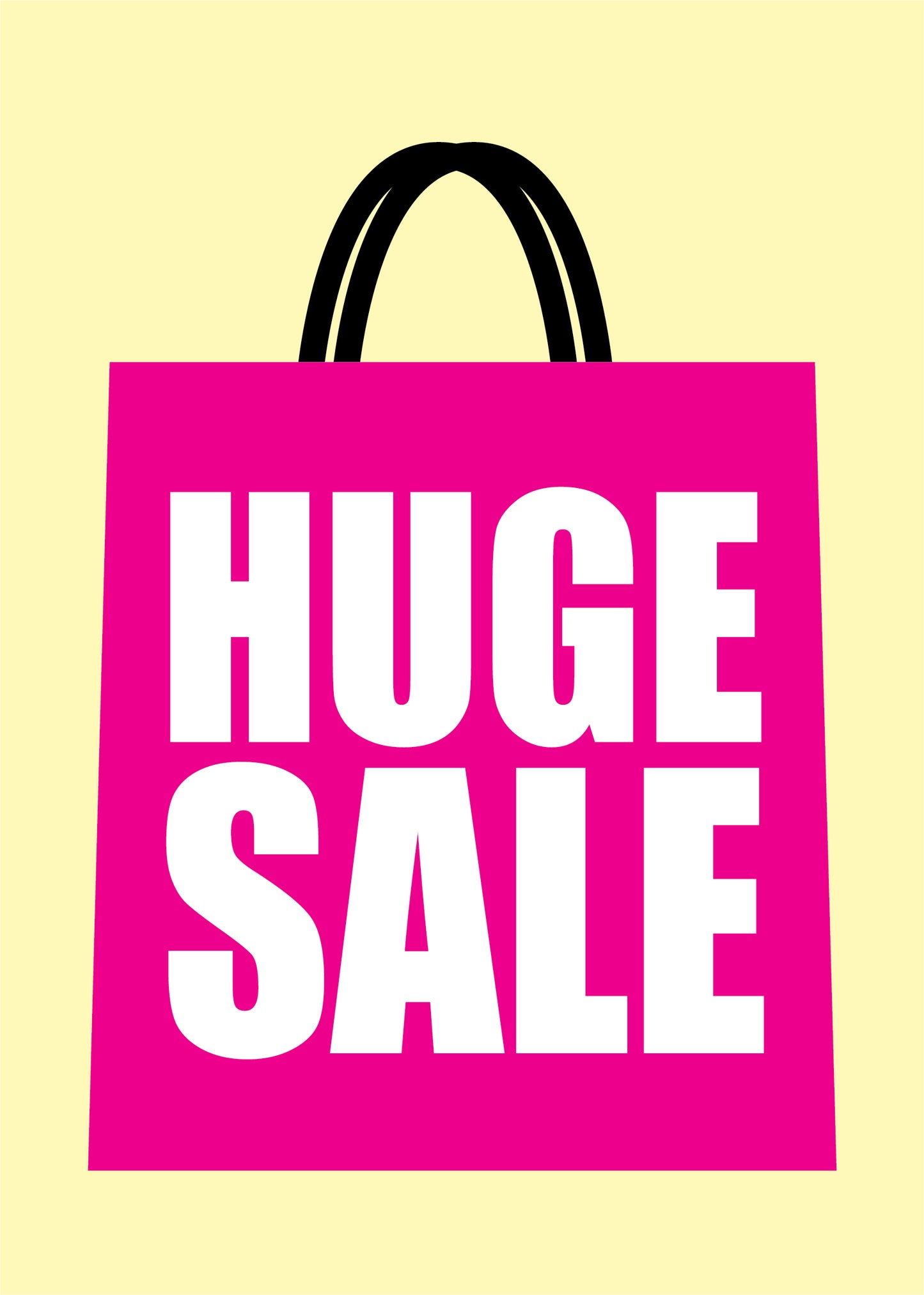 Huge Sale Bag Design A3 Poster