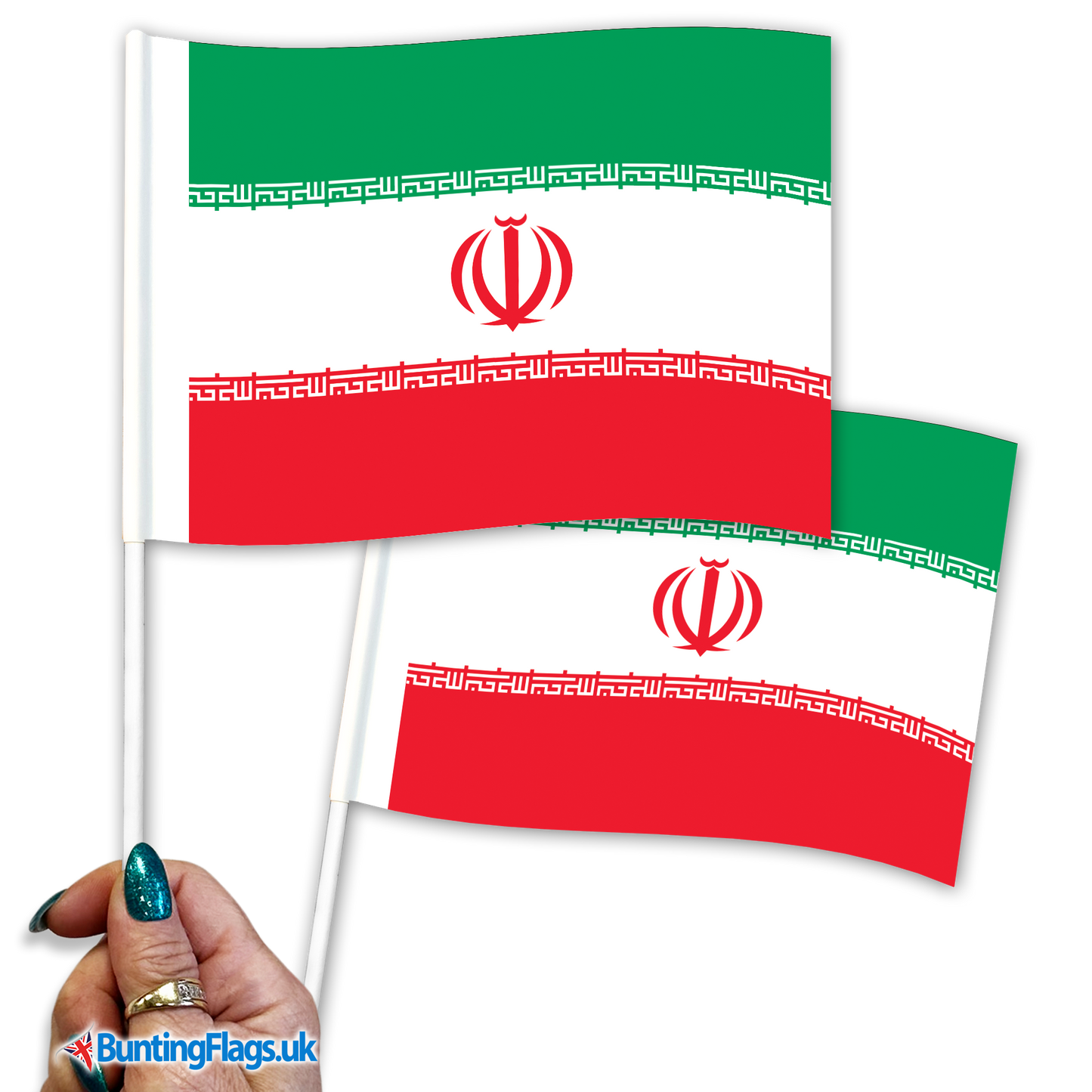 Iran hand waving flags