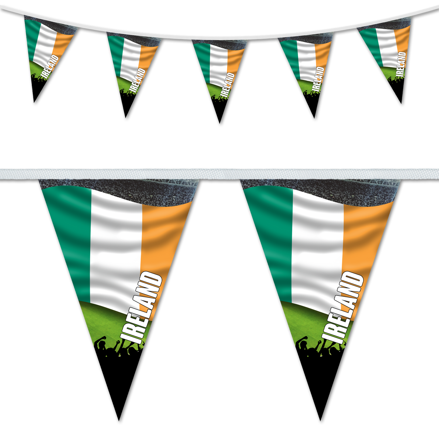 Ireland Flag Football Triangular Bunting