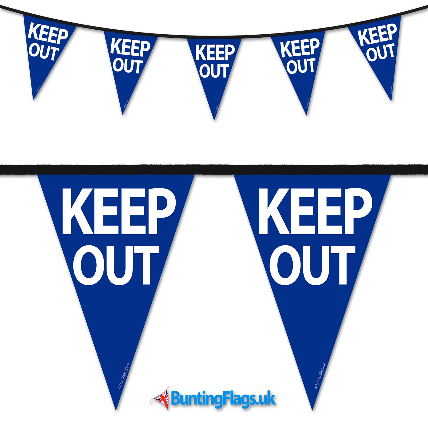 Barrier Bunting - Keep Out Blue