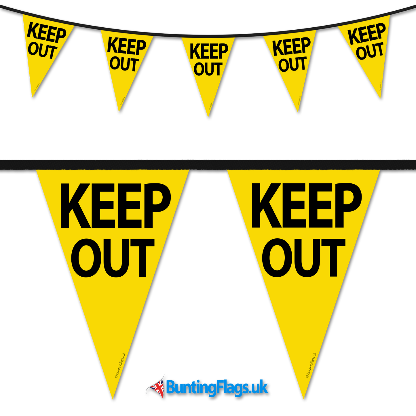 Barrier Bunting - Keep Out Yellow