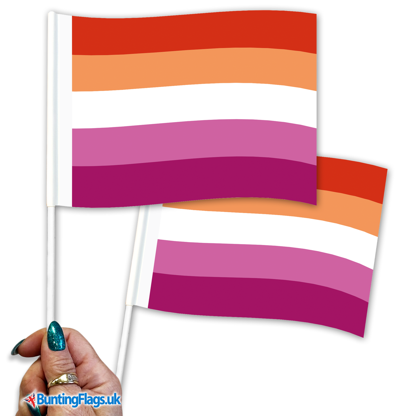 Lesbian Pride Hand Waving Flag Pack