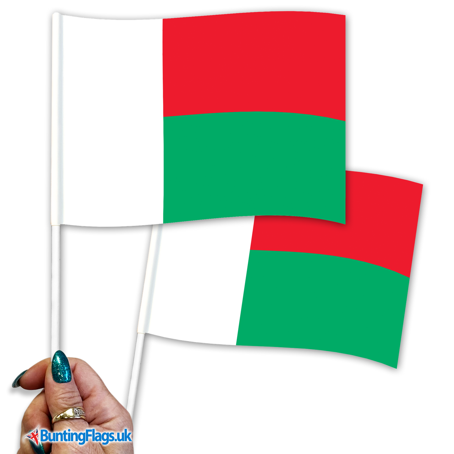 Madagascar hand waving flags