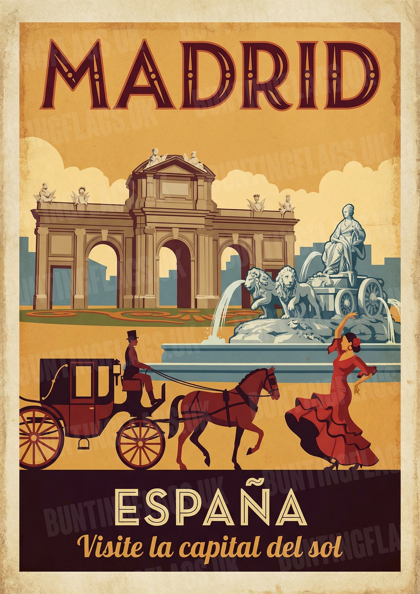 Madrid: Capital del Sol – Vintage Travel Poster