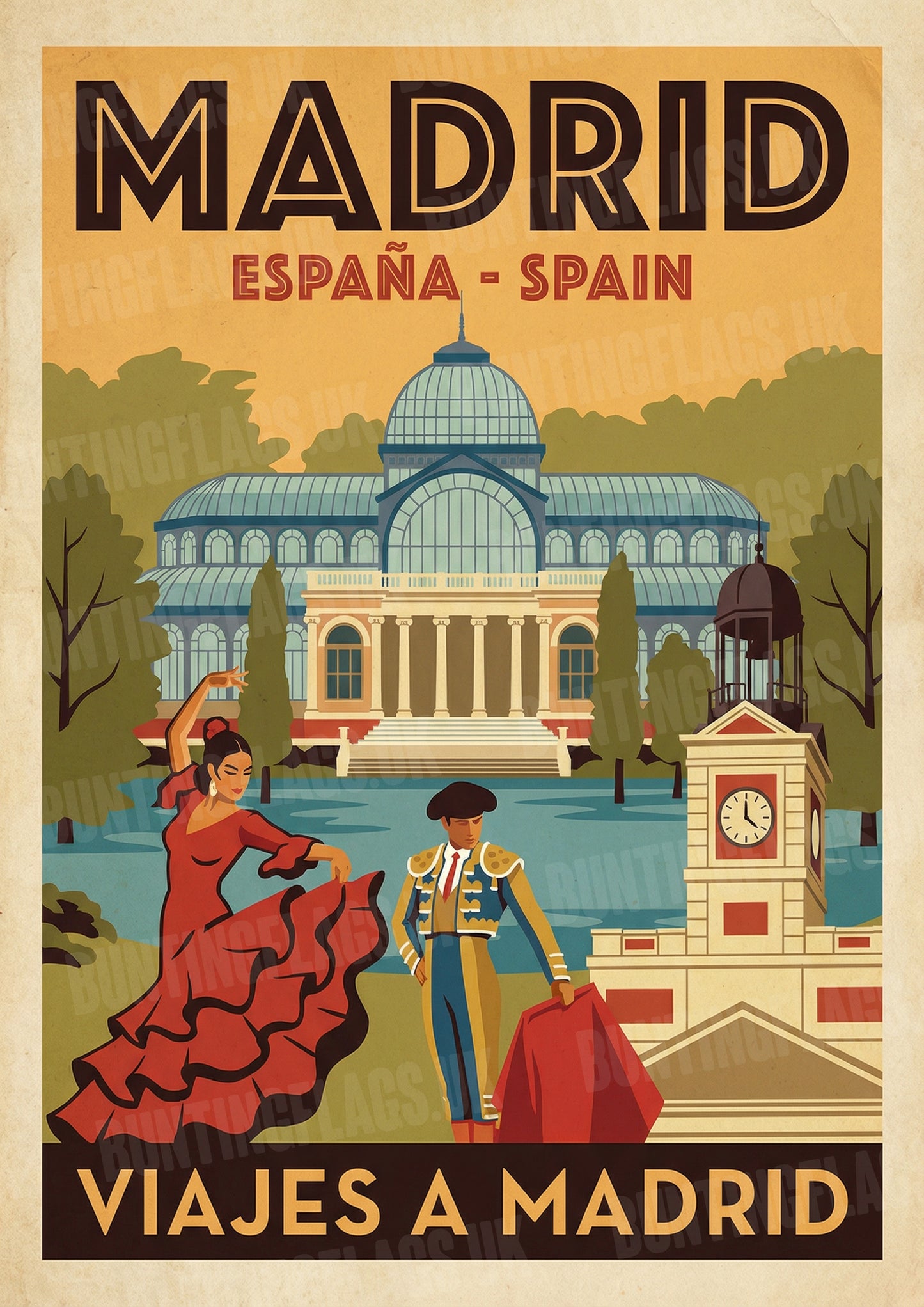 Madrid: España – Vintage Travel Poster