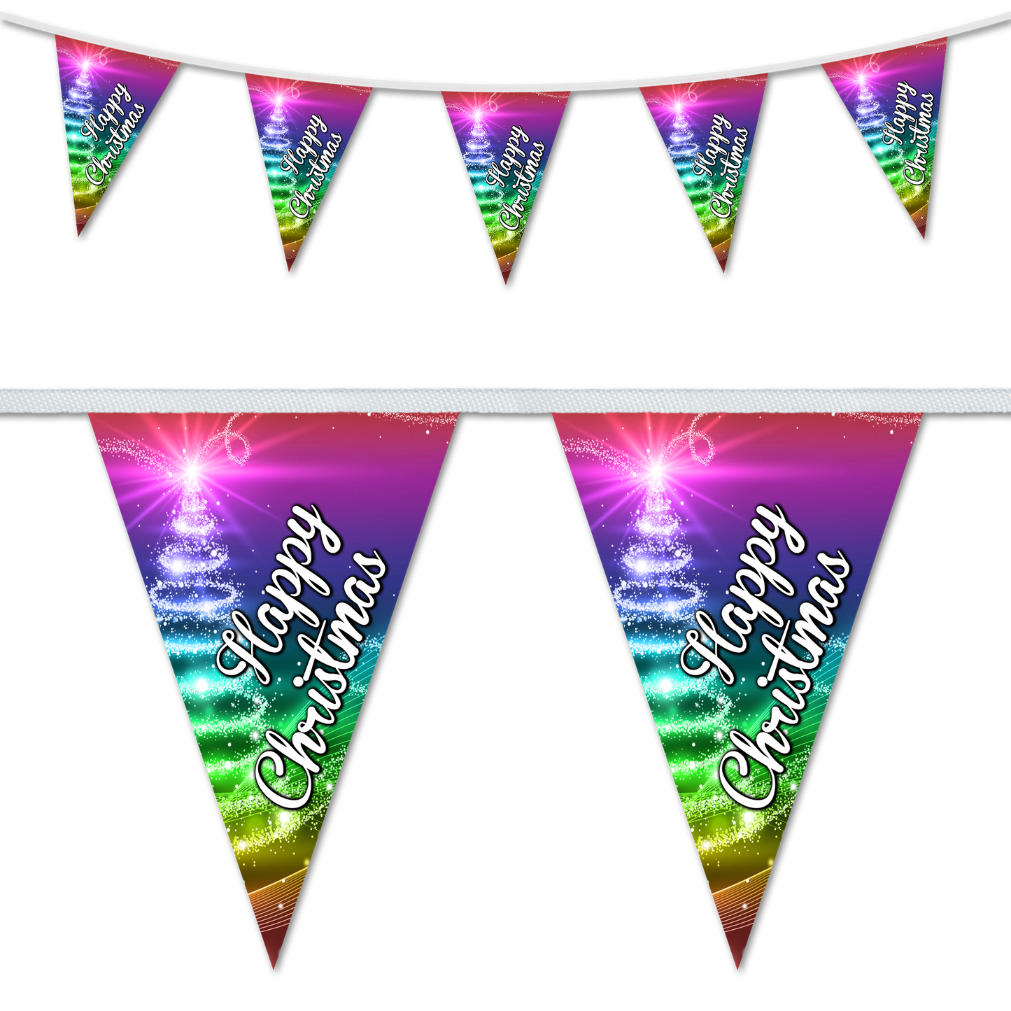 Merry Christmas Rainbow Pride Bunting