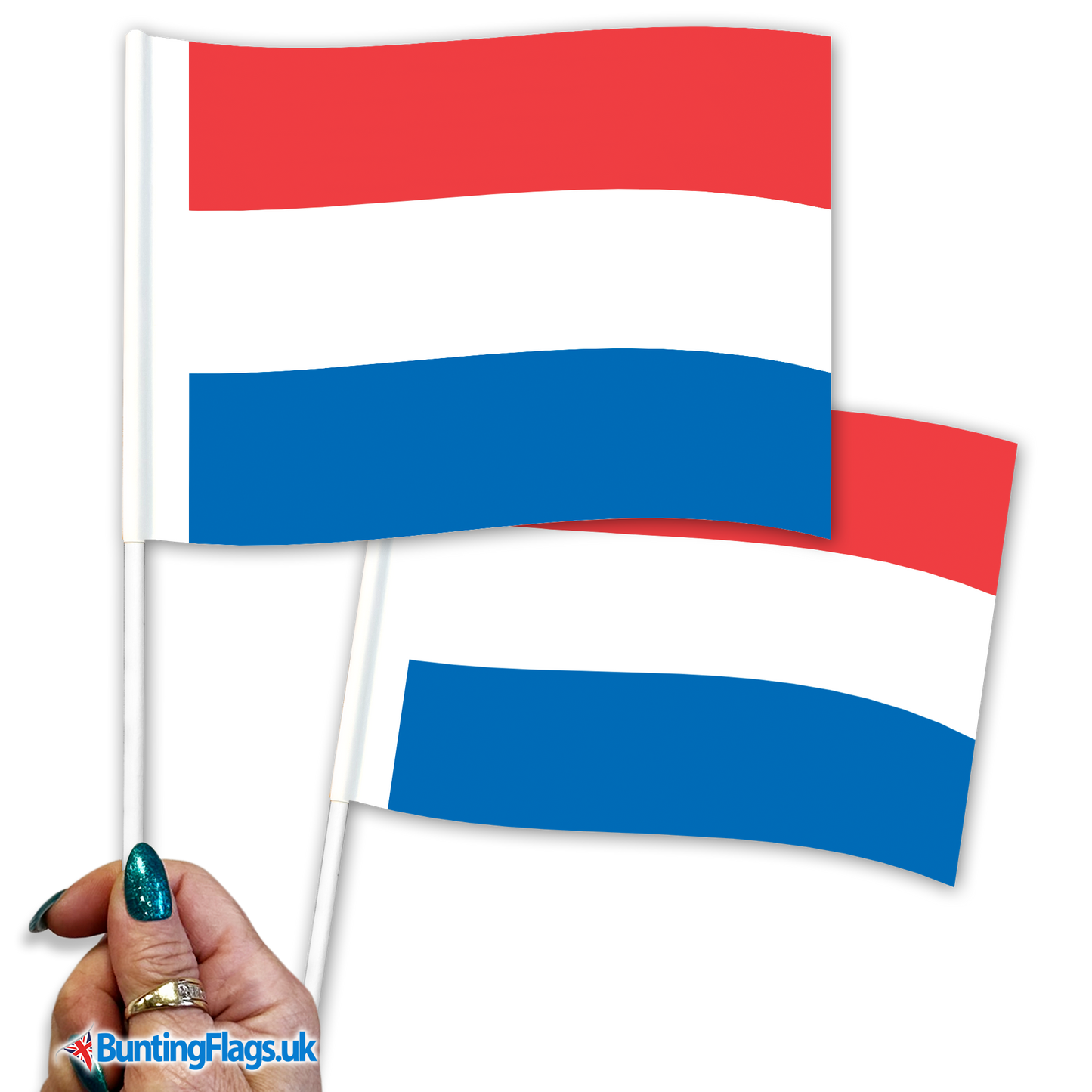 Netherlands hand waving flags