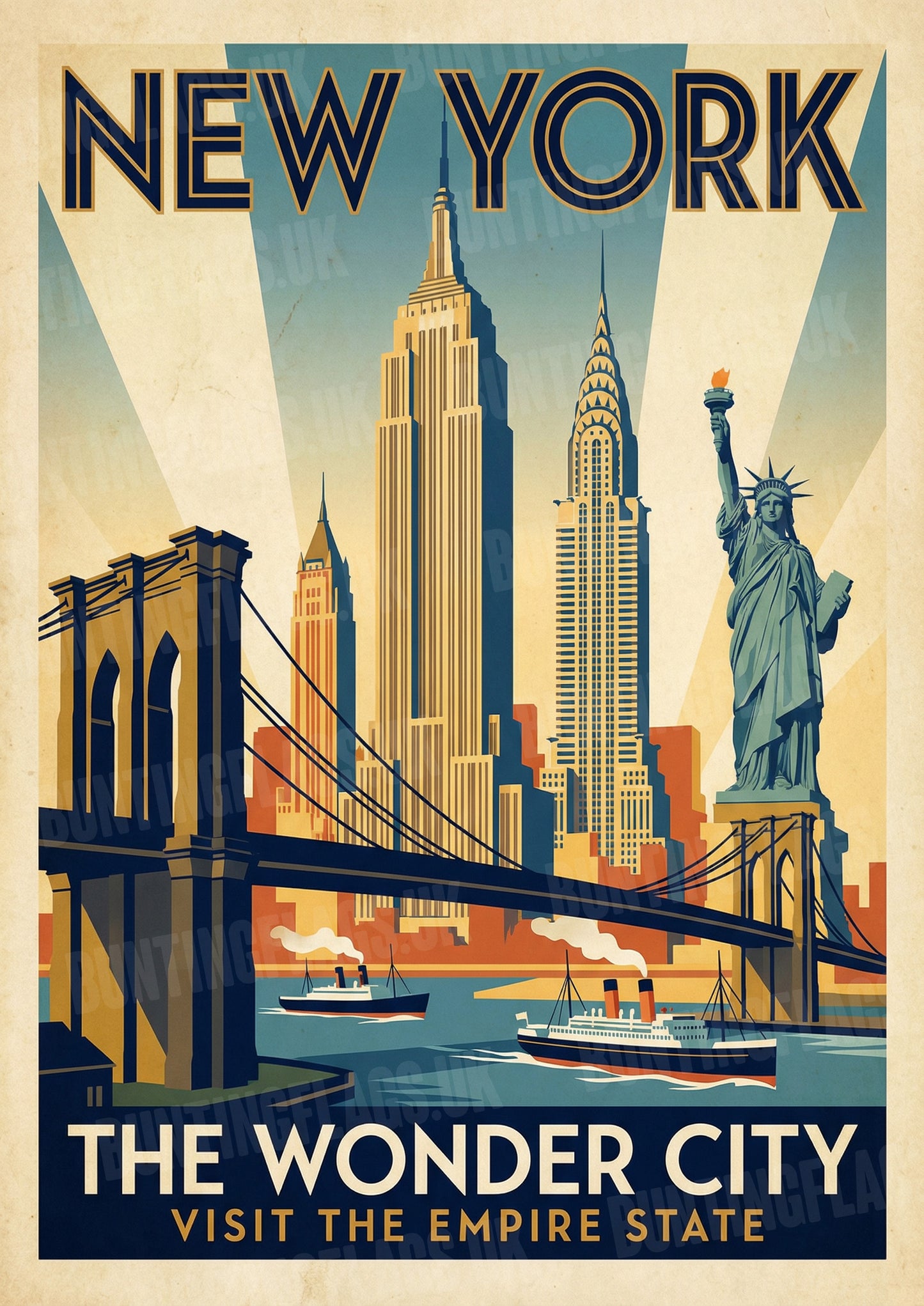 New York City – Vintage Travel Poster