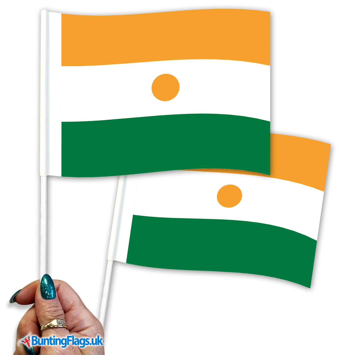 Niger hand waving flags