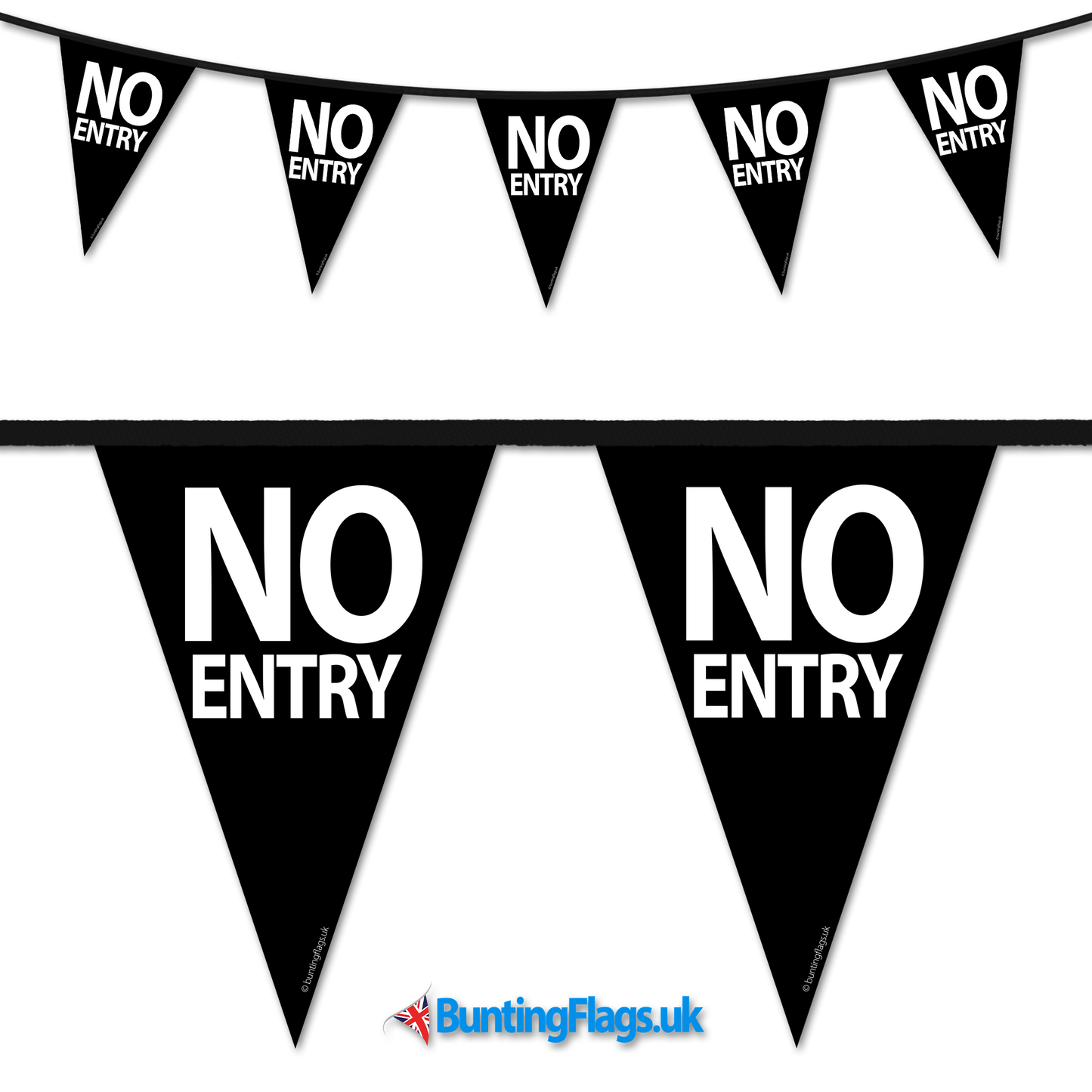 Barrier Bunting - No Entry Black