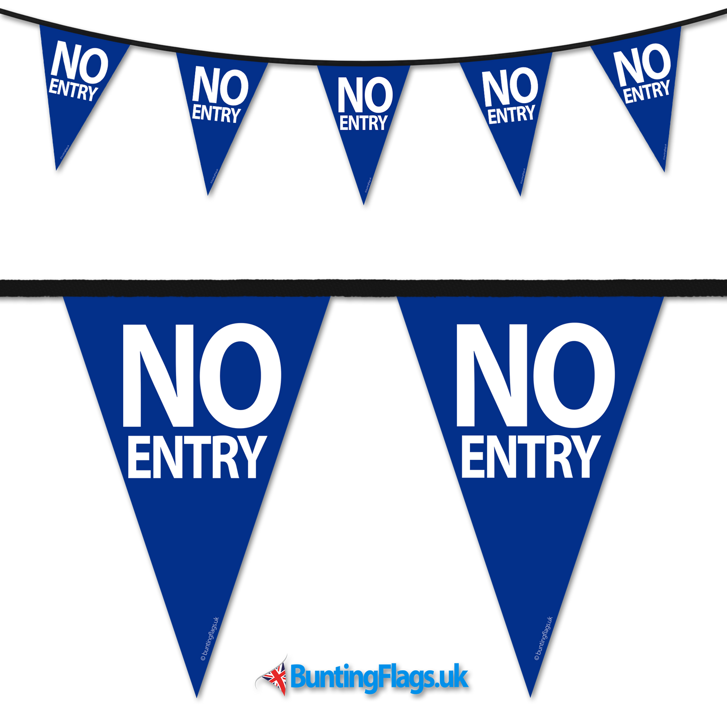 Barrier Bunting - No Entry Blue