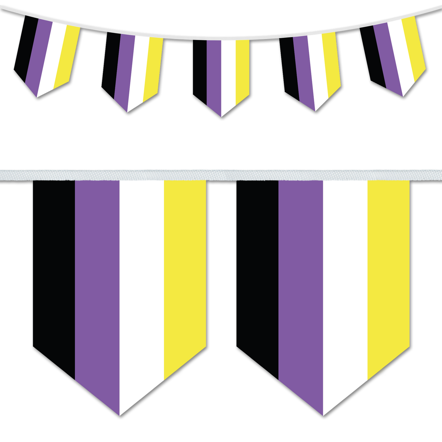 Nonbinary Pride A5 Chevron Bunting
