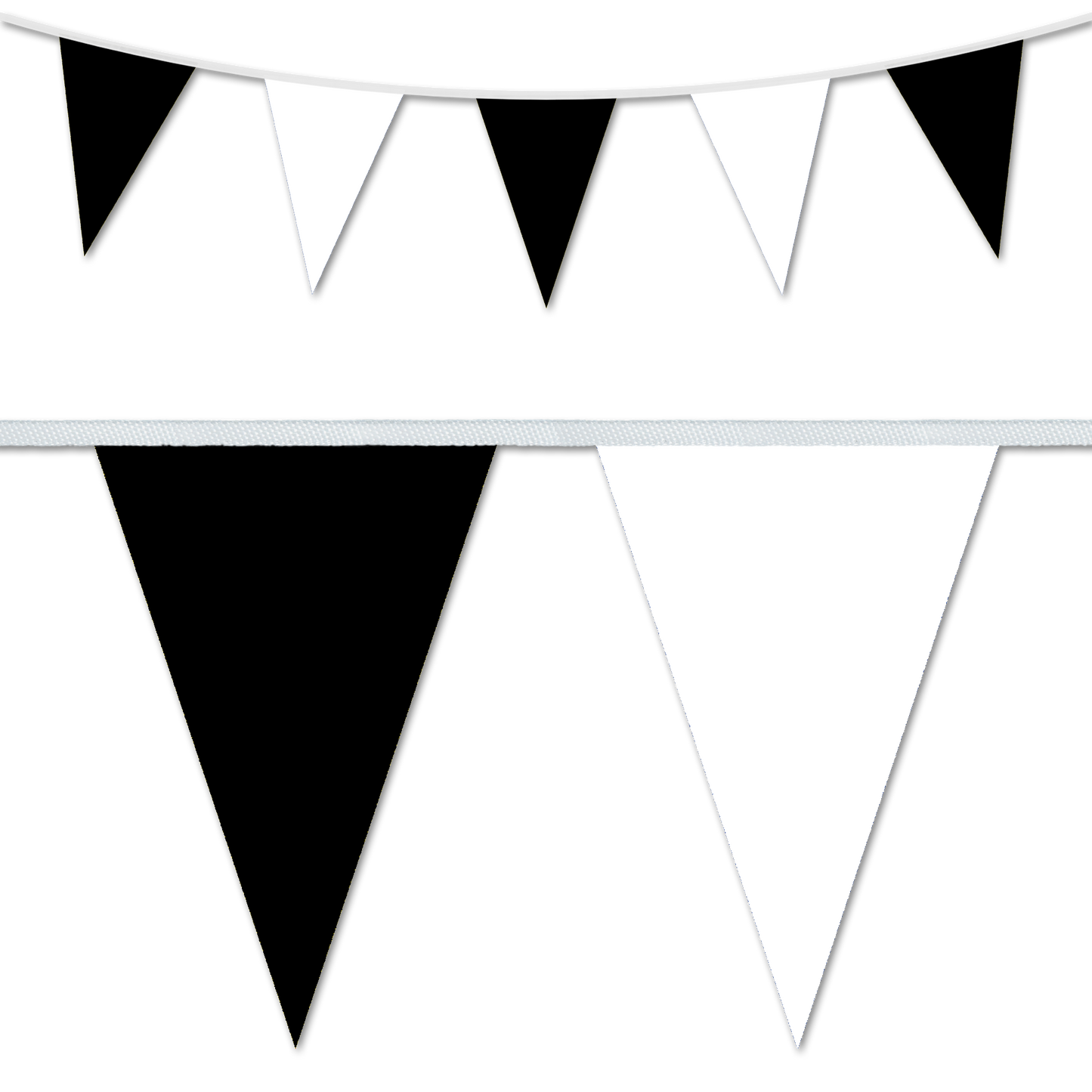 PVC Bunting in black and white