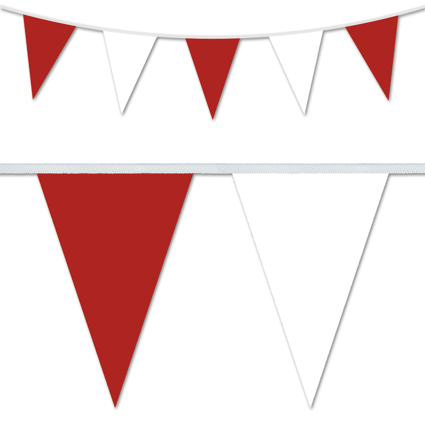 PVC Bunting in red and white