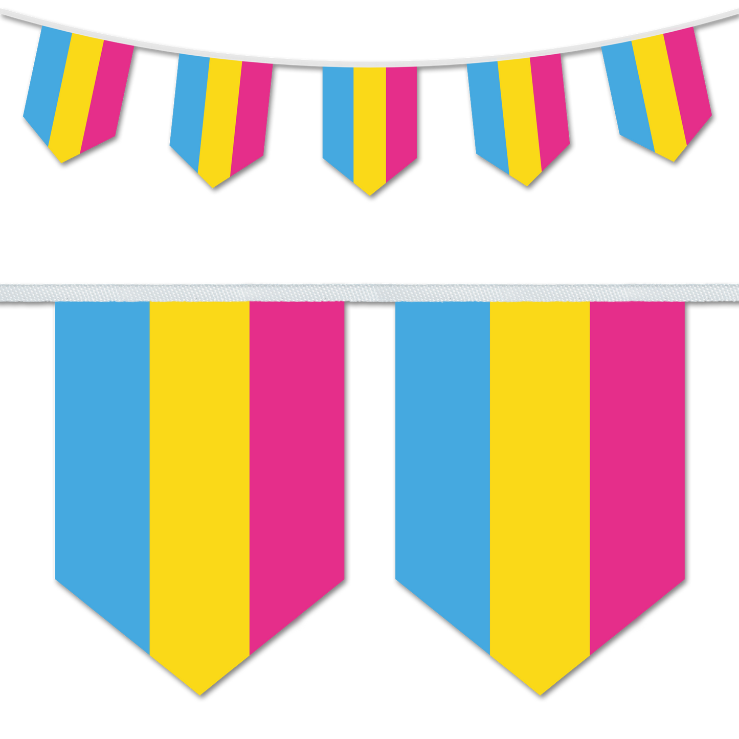 Pansexual Pride A5 Chevron Bunting
