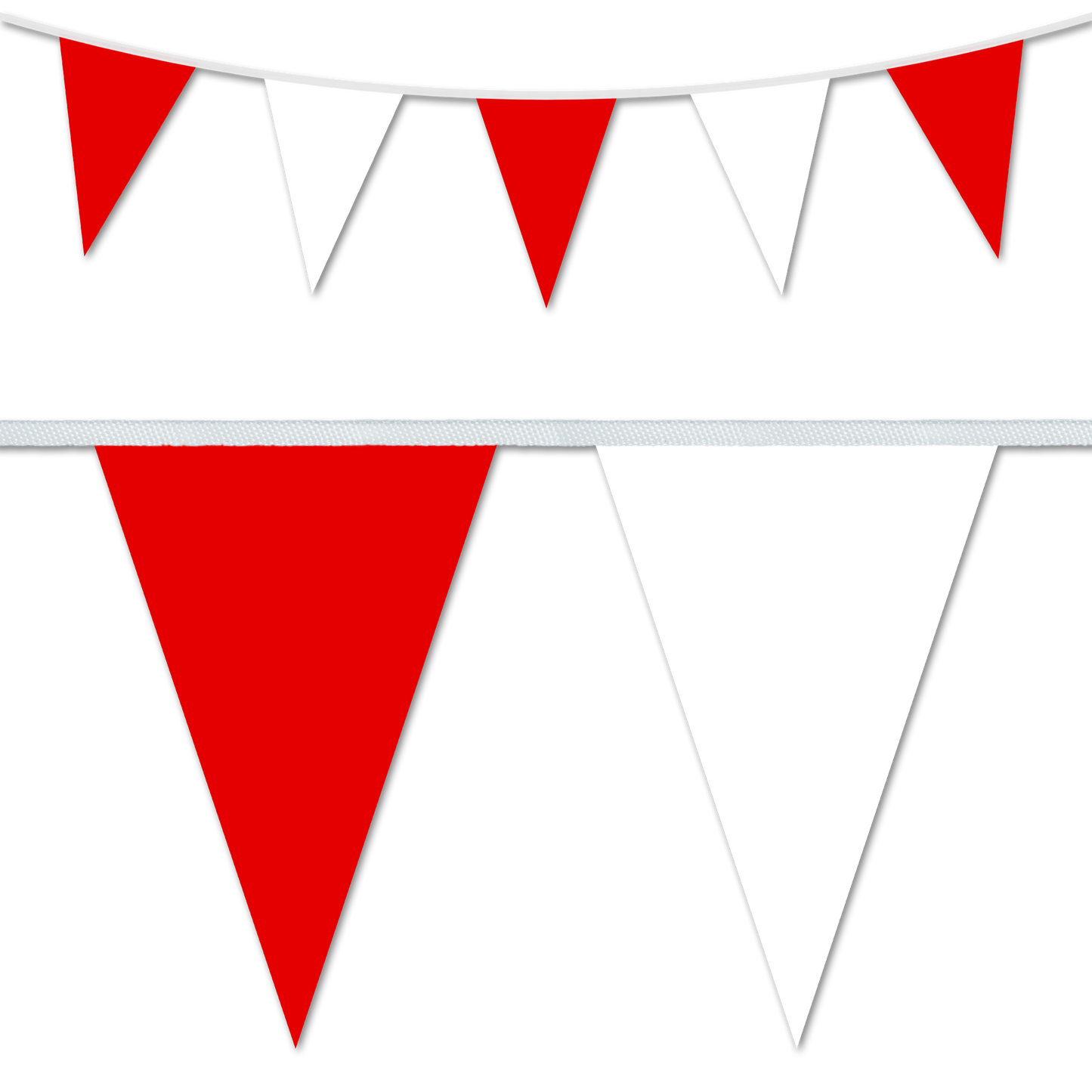 Bunting in red and white