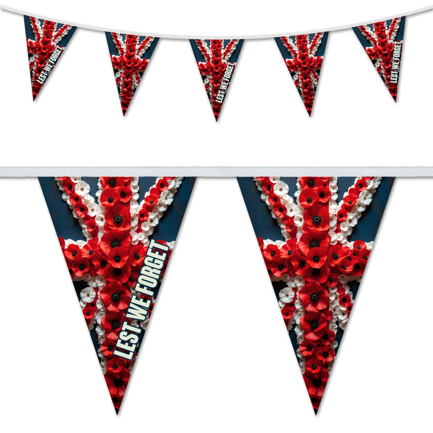 Remembrance Sunday Poppy Flag Bunting