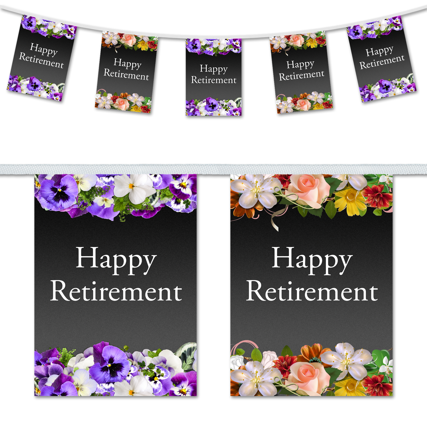 Happy Retirement Flowers Design