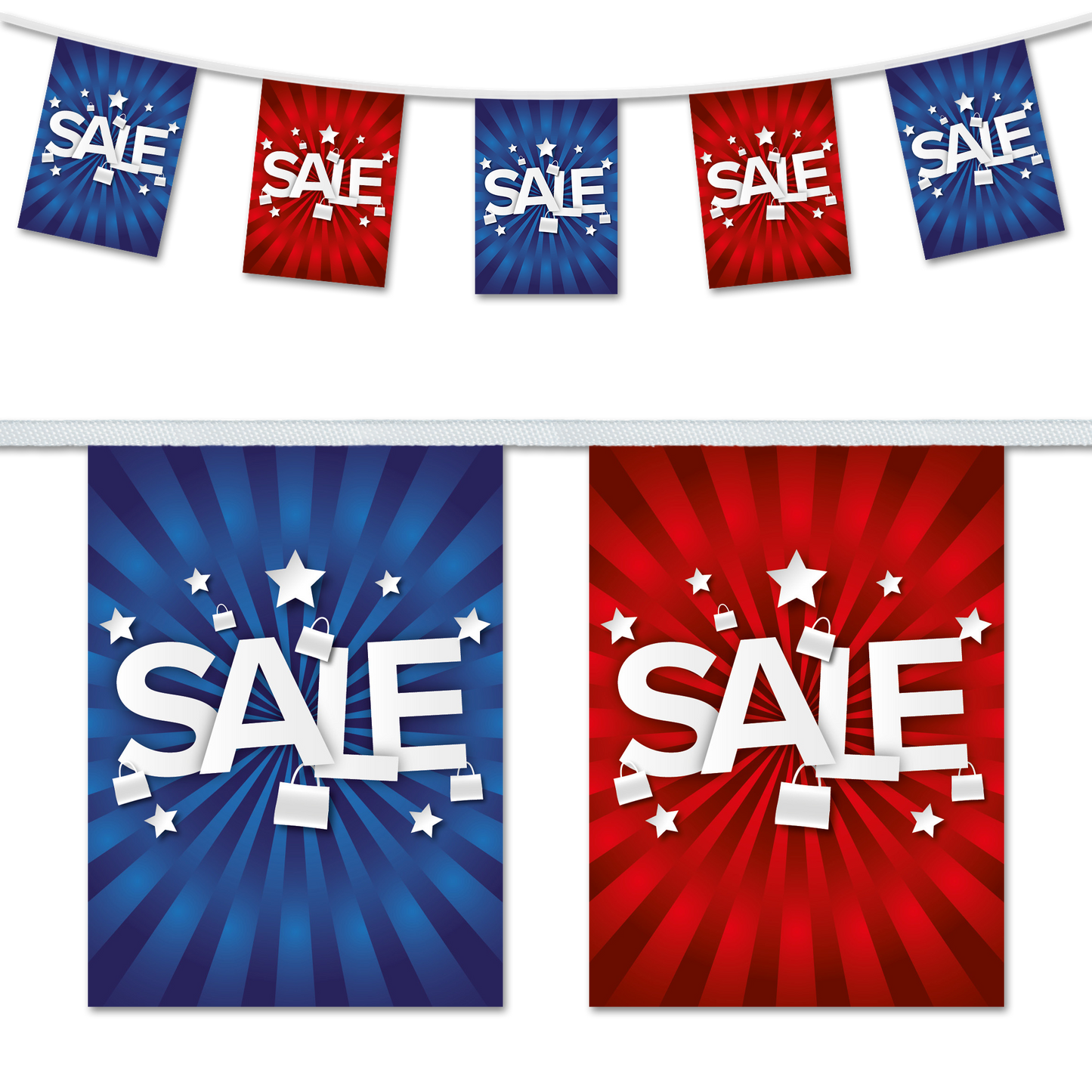 Sale Stars A5 Bunting