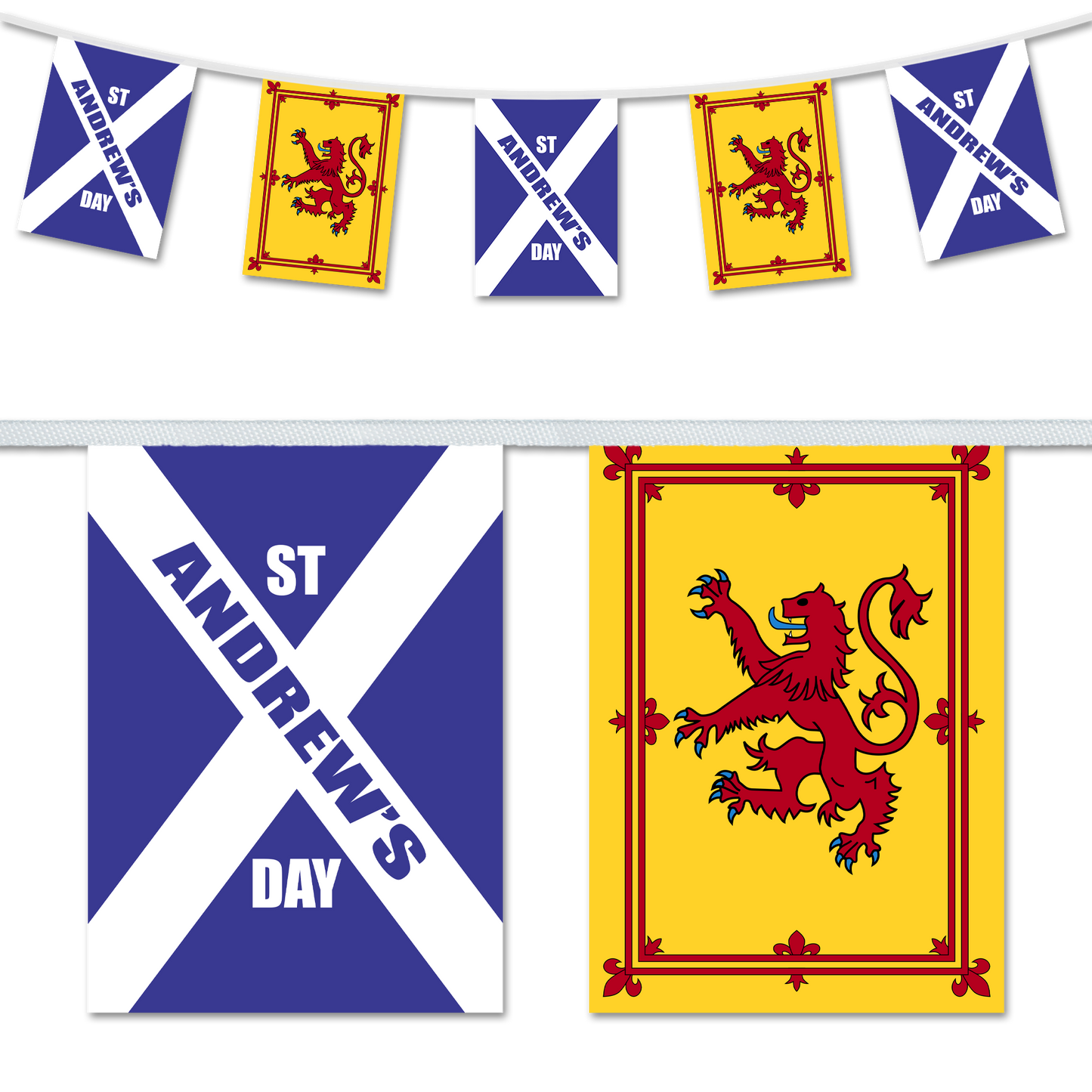 St Andrew's Day Saltire & Lion A5 Bunting
