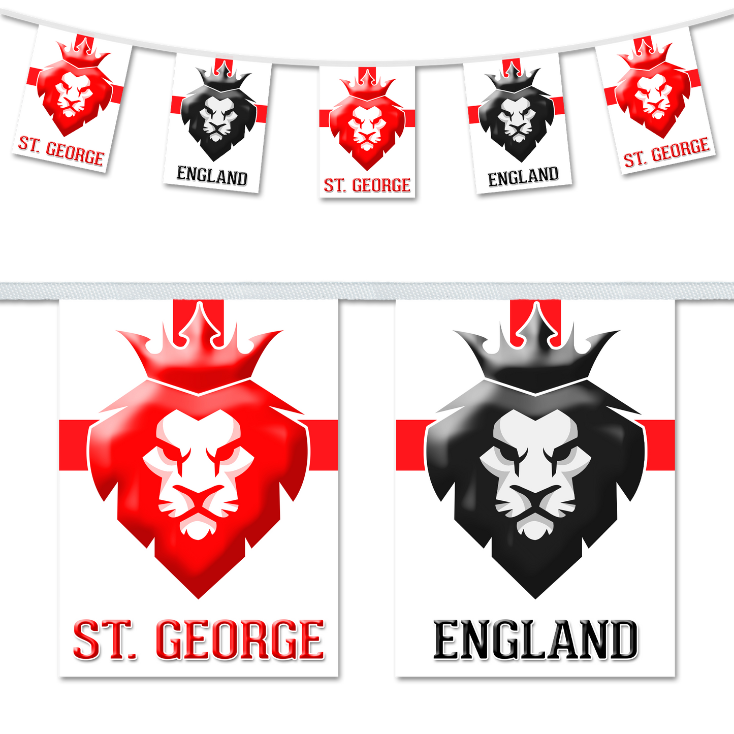 St Georges Day Bunting Party Decoration England St Georges Cross