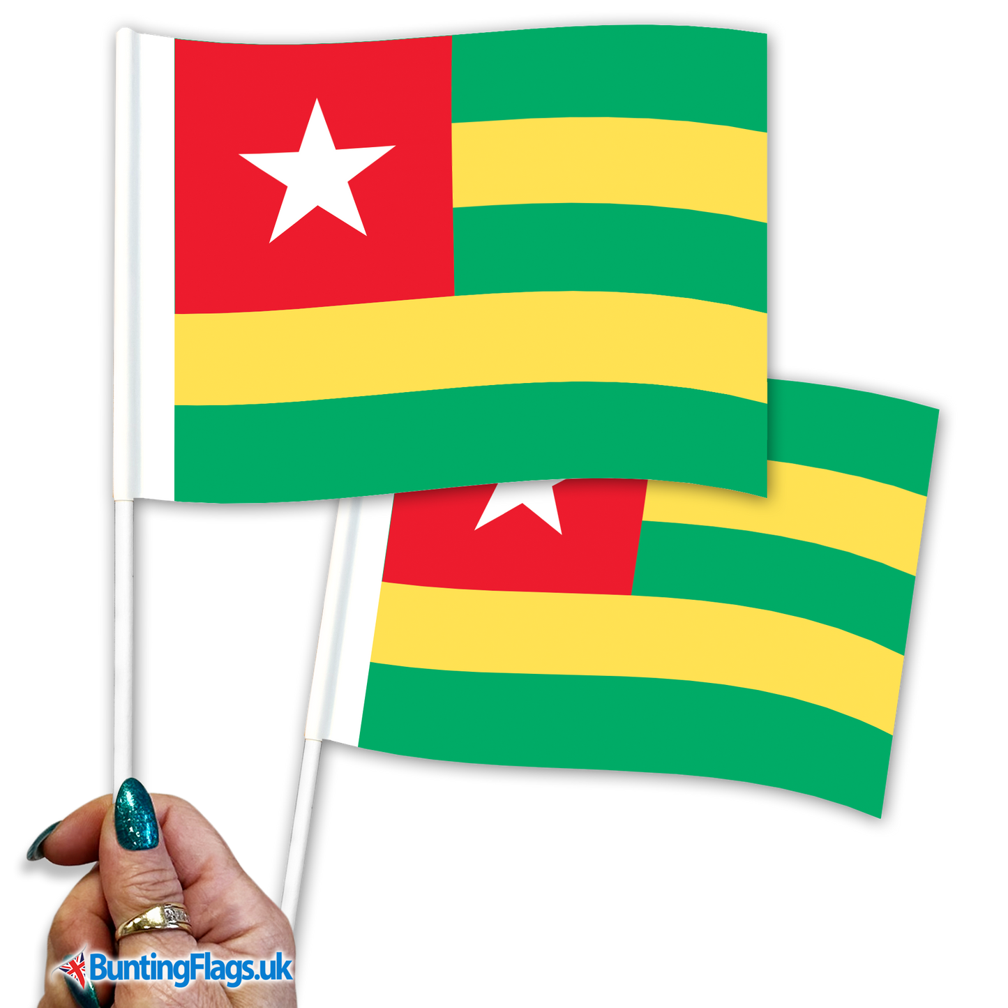 Togo hand waving flags