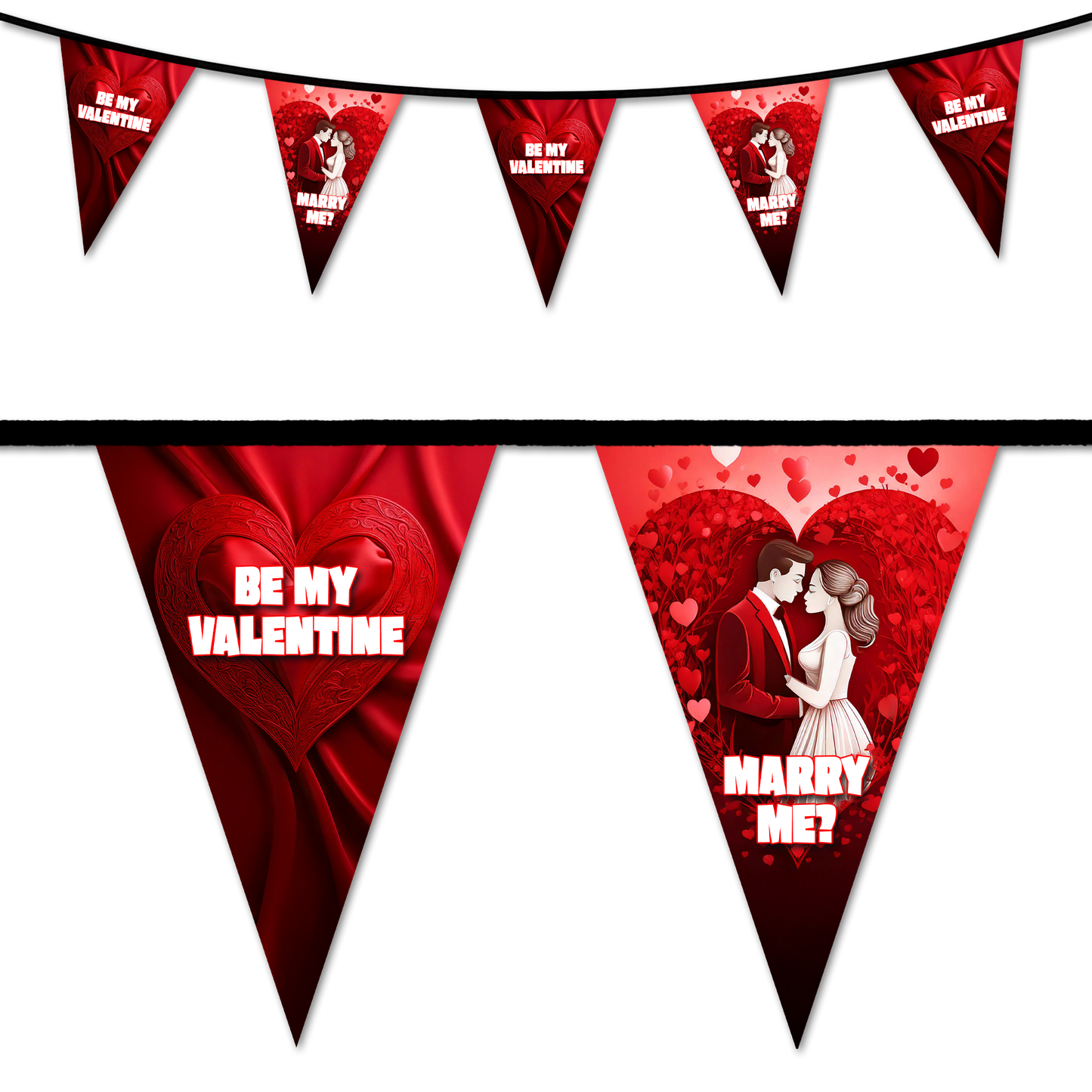 Valentines Day Bunting Marriage Proposal