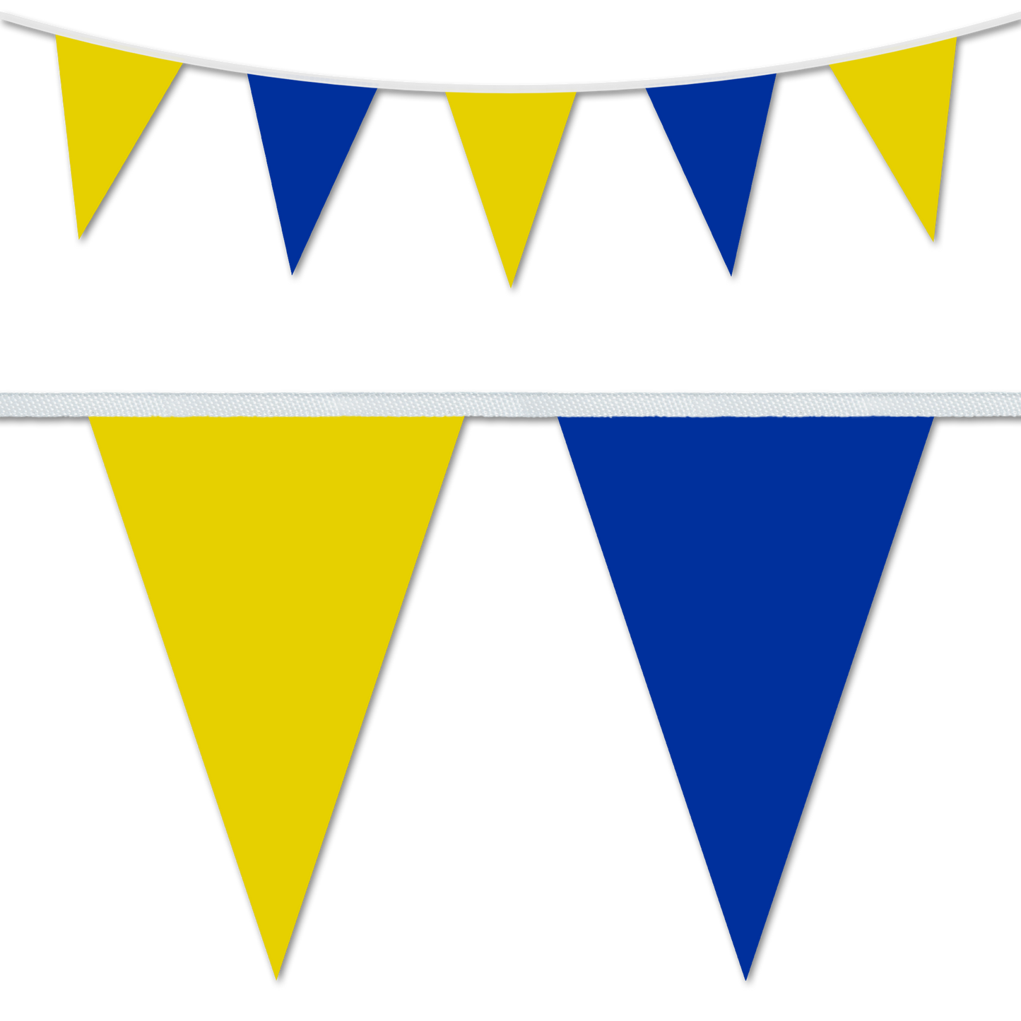 Bunting in blue and yellow