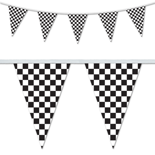 Chequered Flag Triangular Bunting