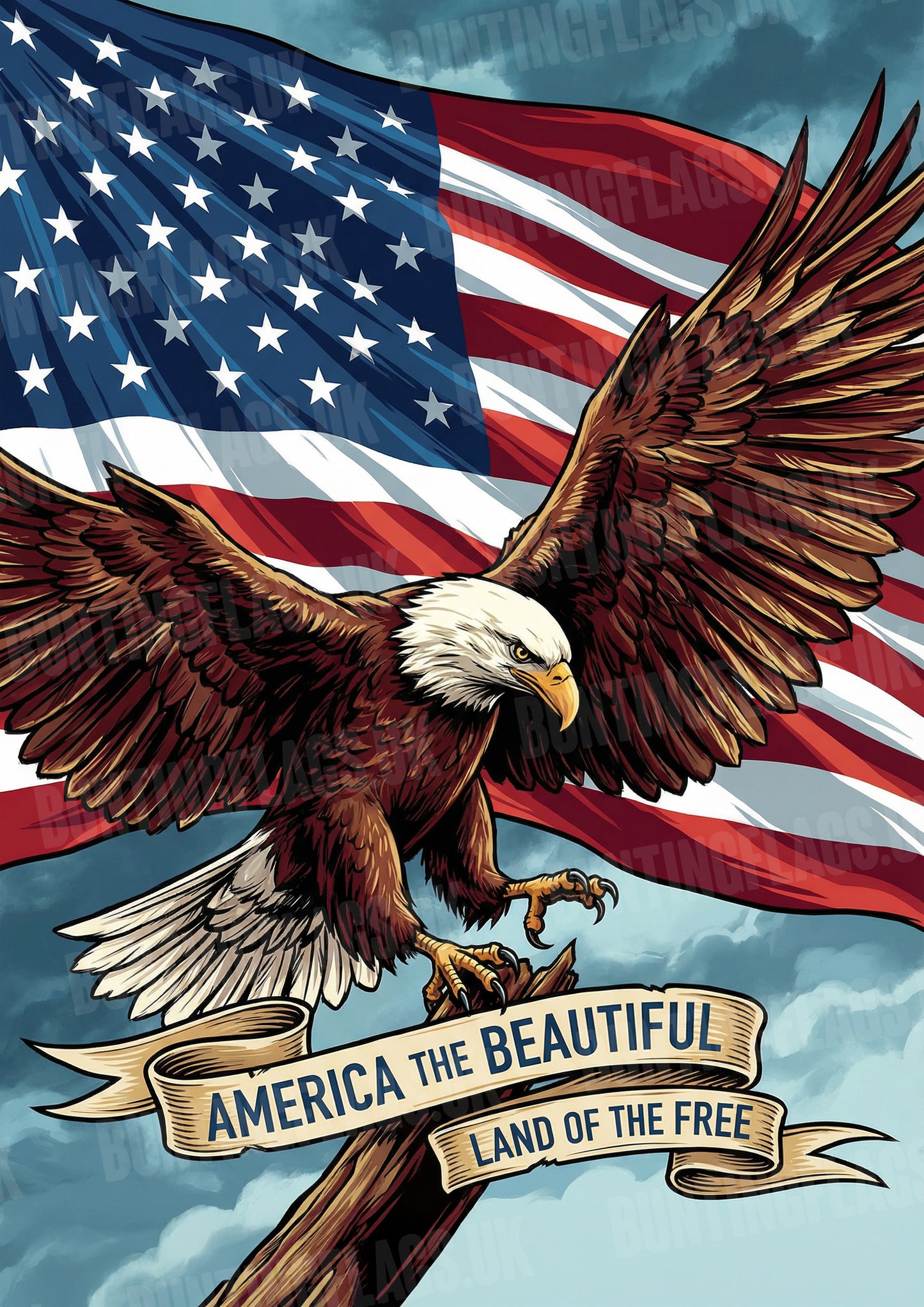 America the Beautiful A3 Poster